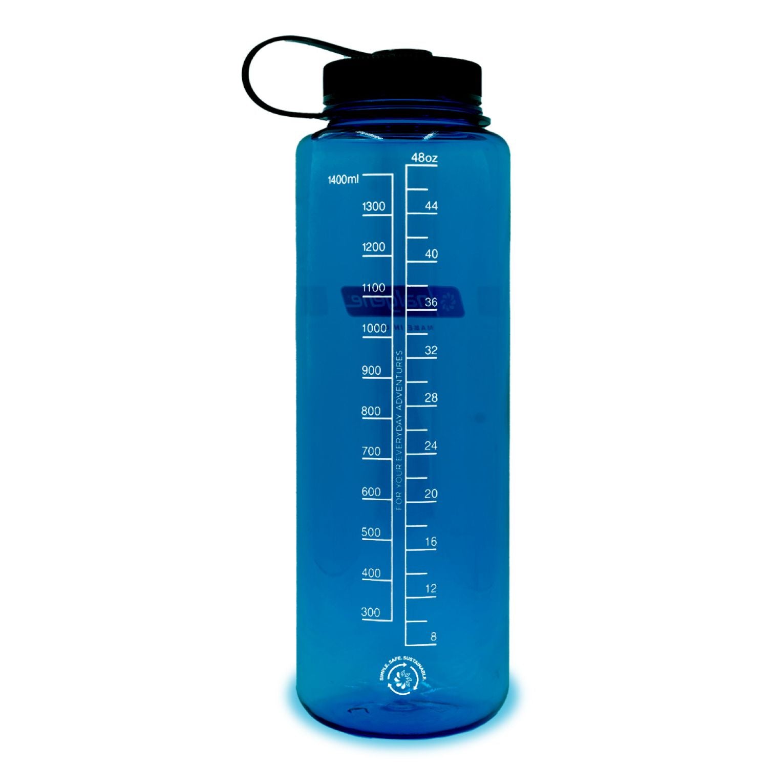 Nalgene 48oz Silo Sustain Water Bottle - Blue with Black Cap