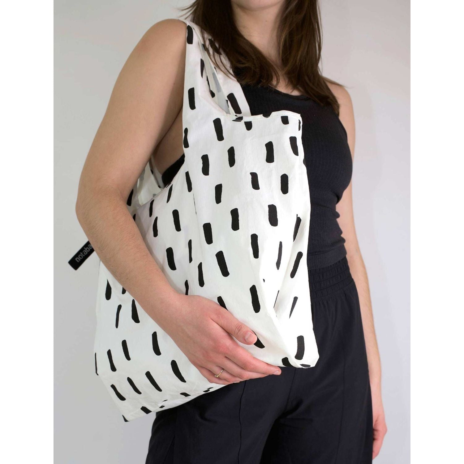 Notabag Tote - Black Brush