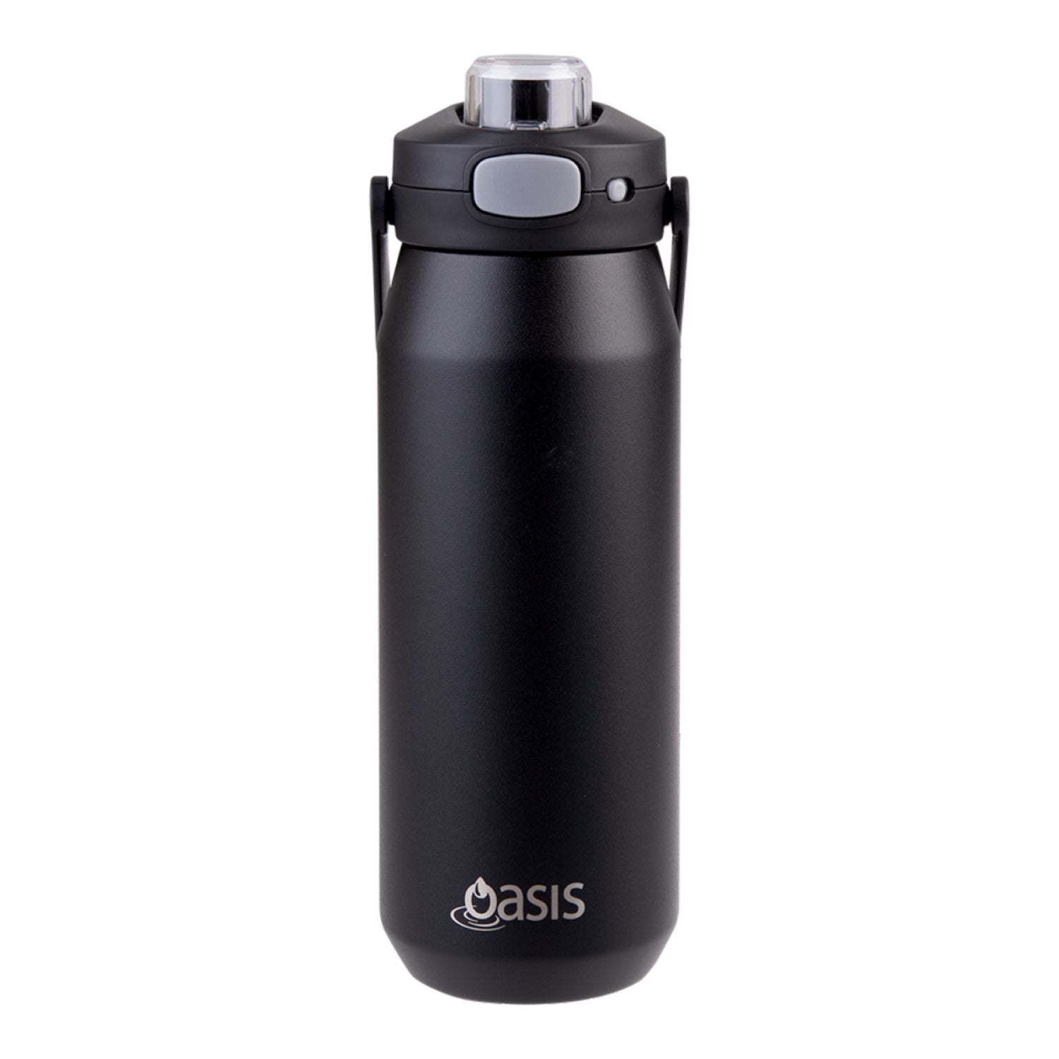 Oasis Ceramic Stainless Steel Triple Wall Capri Quick Release Drink Bottle 750ML - Black
