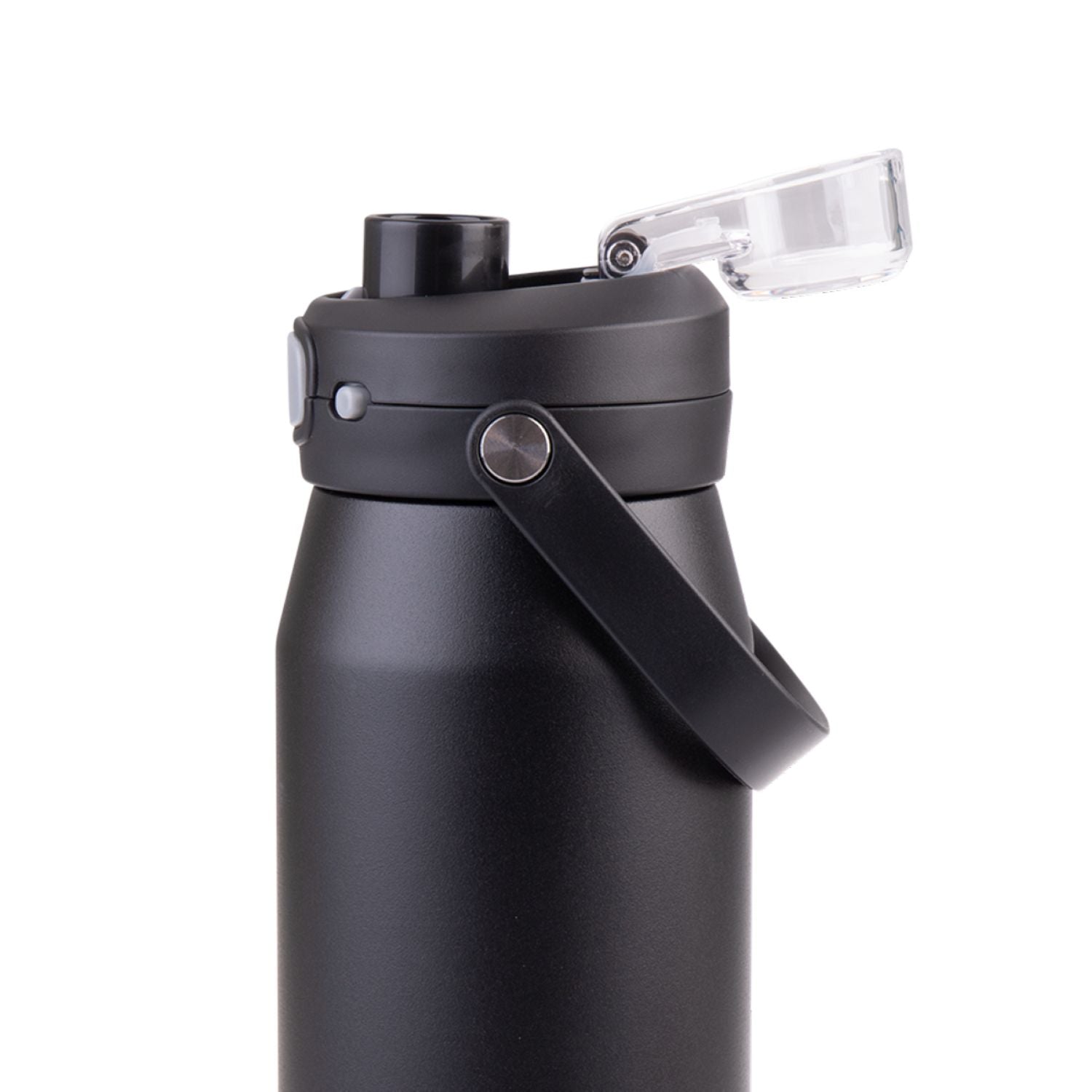 Oasis Ceramic Stainless Steel Triple Wall Capri Quick Release Drink Bottle 750ML - Black
