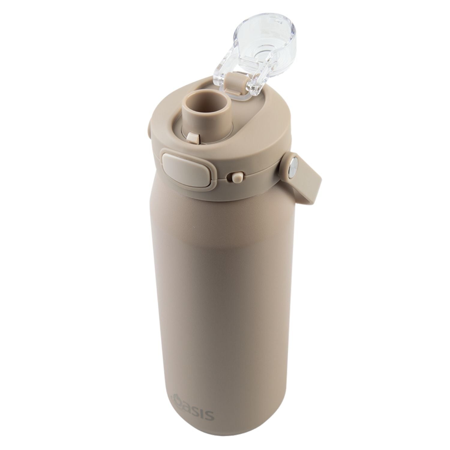 Oasis Ceramic Stainless Steel Triple Wall Capri Quick Release Drink Bottle 750ML - Latte