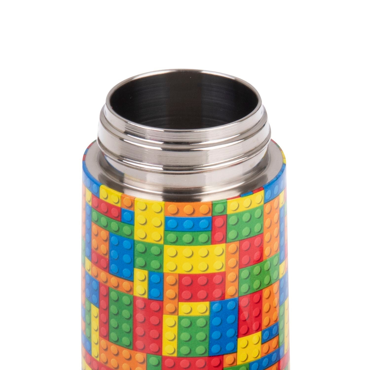 Oasis Kids' Drink Bottle with Sipper Silicone Straw 400ML - Bricks