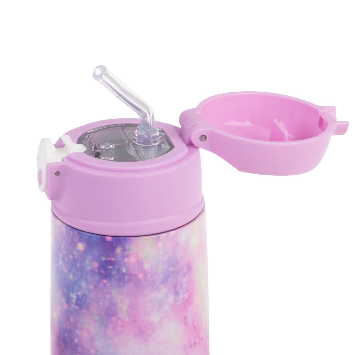 Oasis Kids' Drink Bottle with Sipper Silicone Straw 400ML - Galaxy