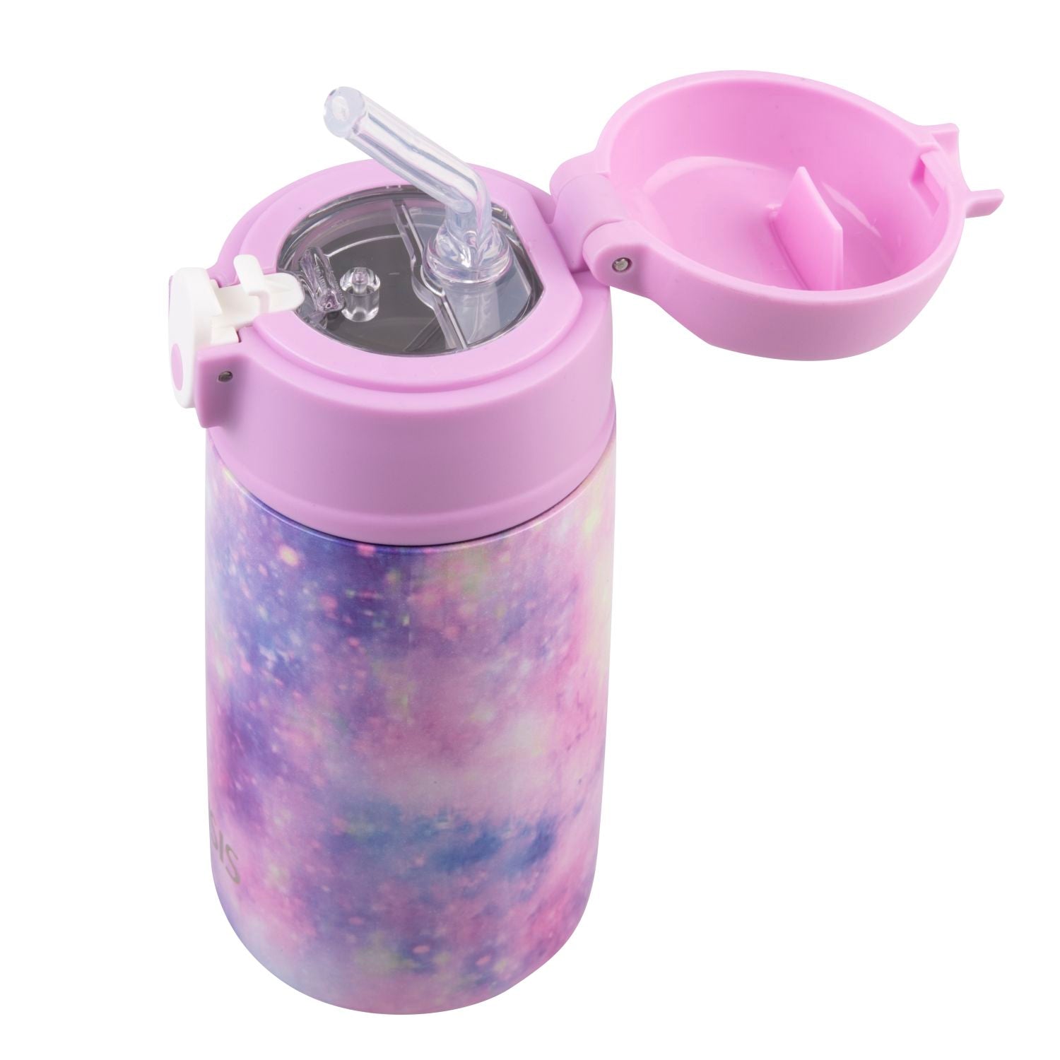 Oasis Kids' Drink Bottle with Sipper Silicone Straw 400ML - Galaxy