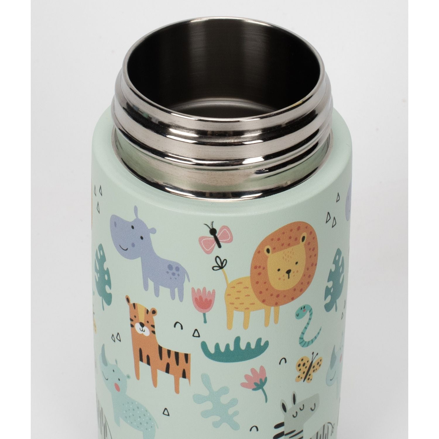 Oasis Kids Water Bottle with Sipper Silicone Straw 400ML - Wildlife Wonders