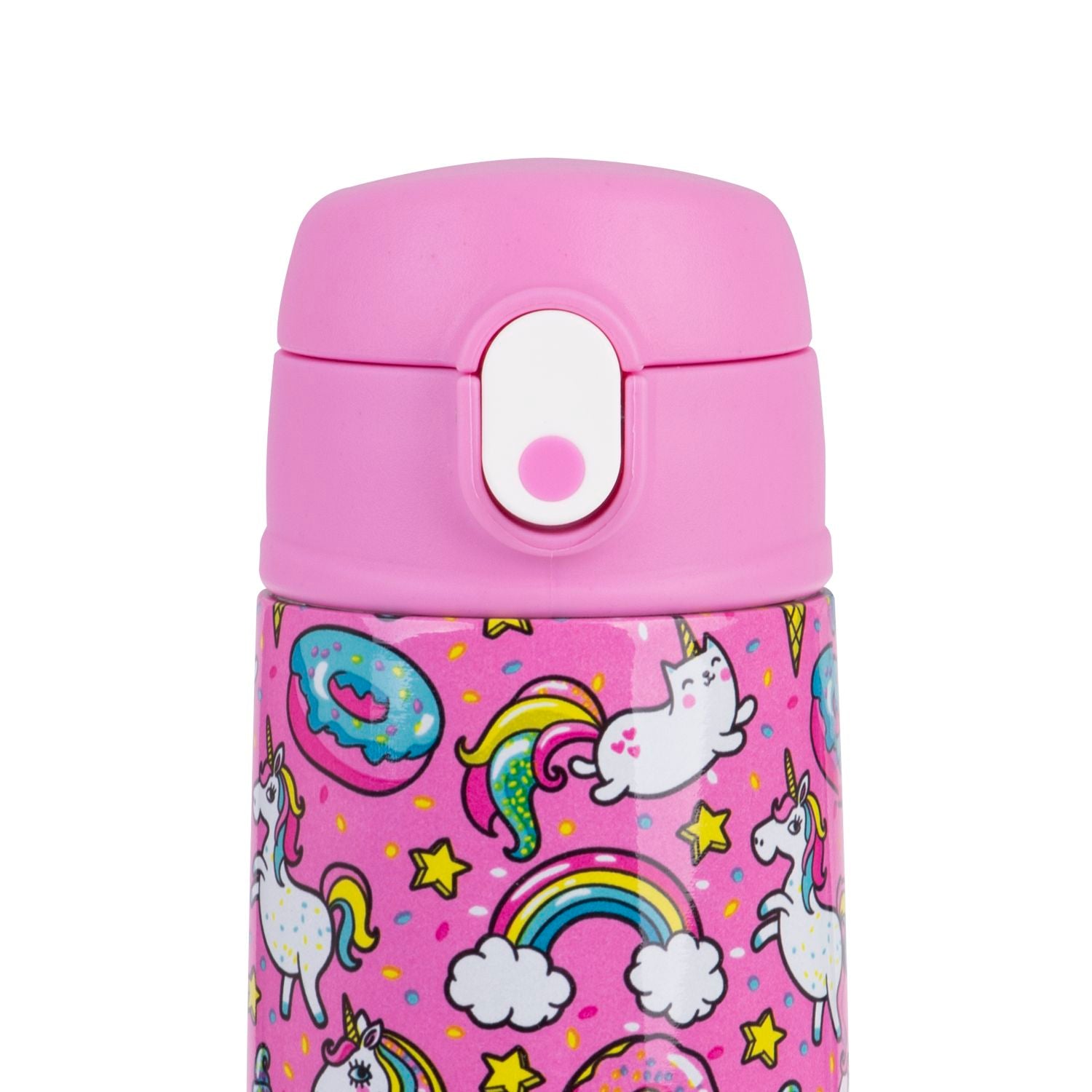 Oasis Kids' Drink Bottle with Sipper Silicone Straw 400ML - Unicorns