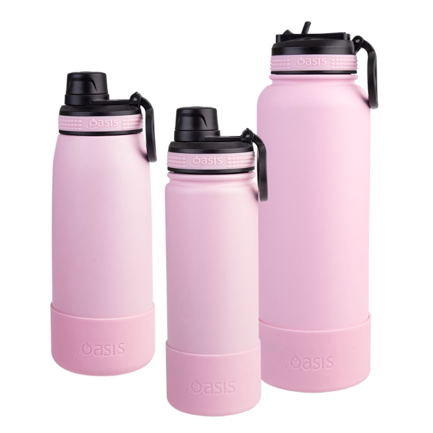 Oasis Silicone Bumper For Sports Bottle 1.1L - Carnation