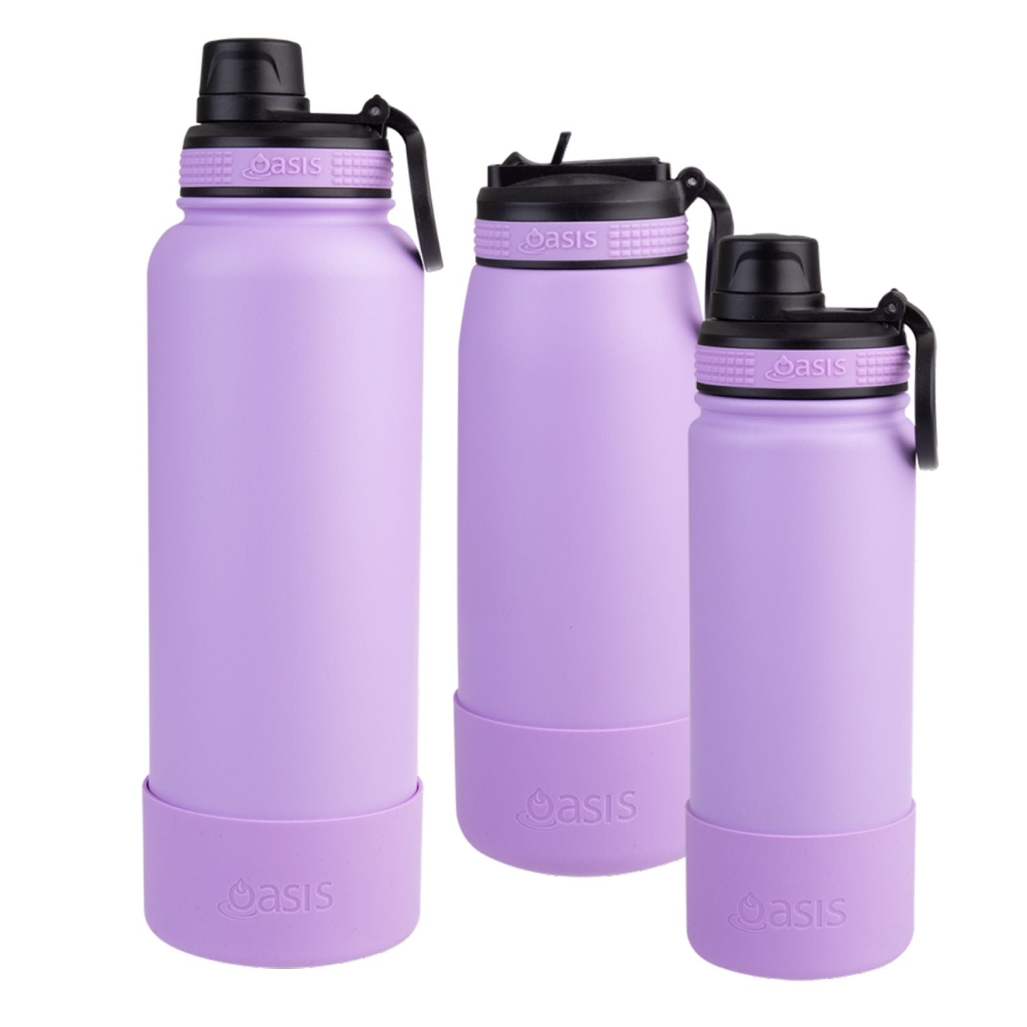 Oasis Silicone Bumper For Sports Bottle 1.1L - Lavender