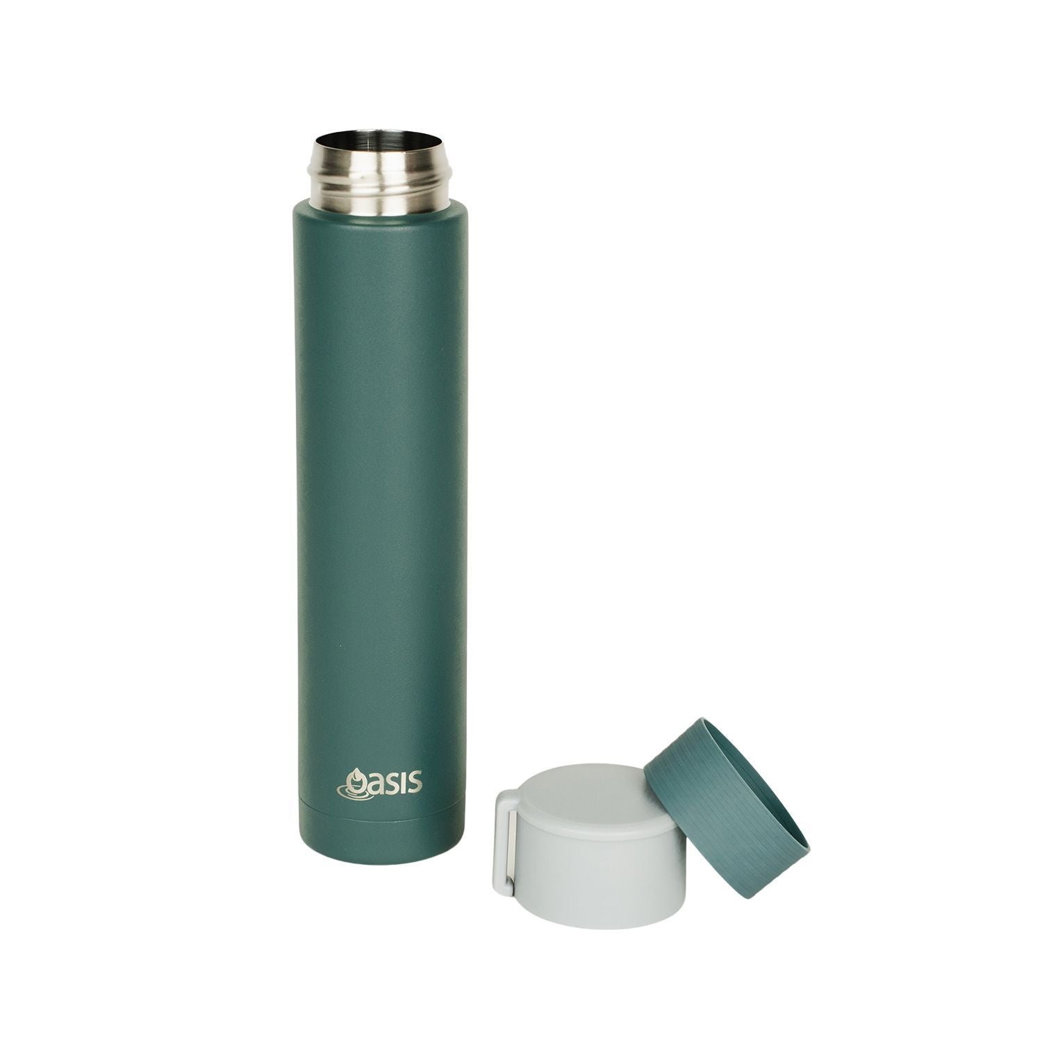 Oasis Skinny Mini Insulated Water Bottle 250ML Matte - Forest (Dark Green)