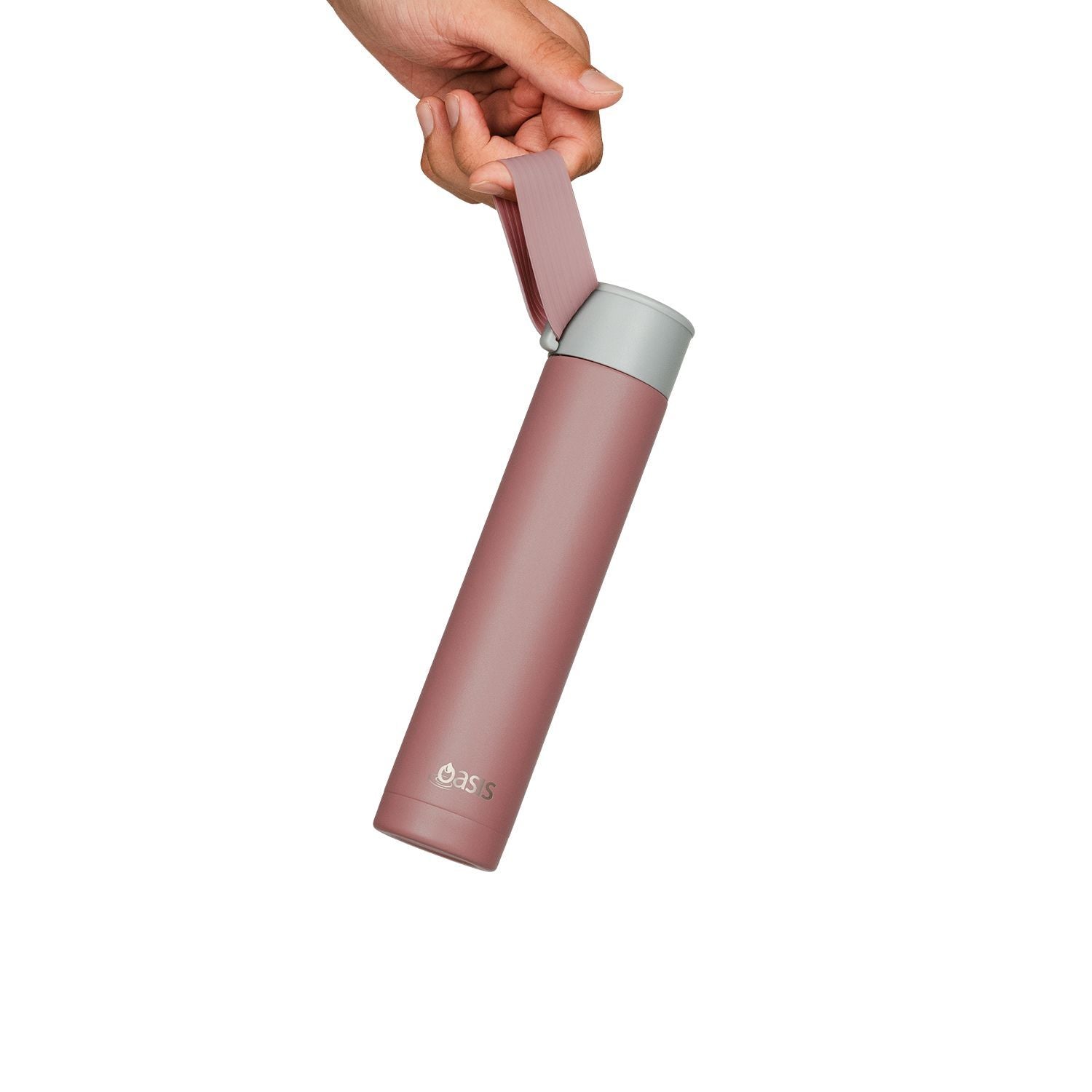Oasis Skinny Mini Insulated Water Bottle 250ML Matte - Rose Quartz