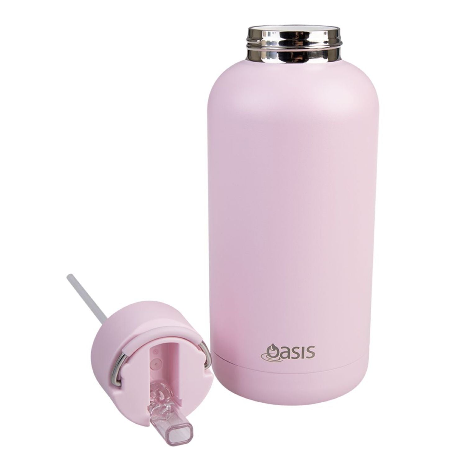 Oasis Stainless Steel Insulated Ceramic Moda Bottle 1.5L - Pink Lemonade