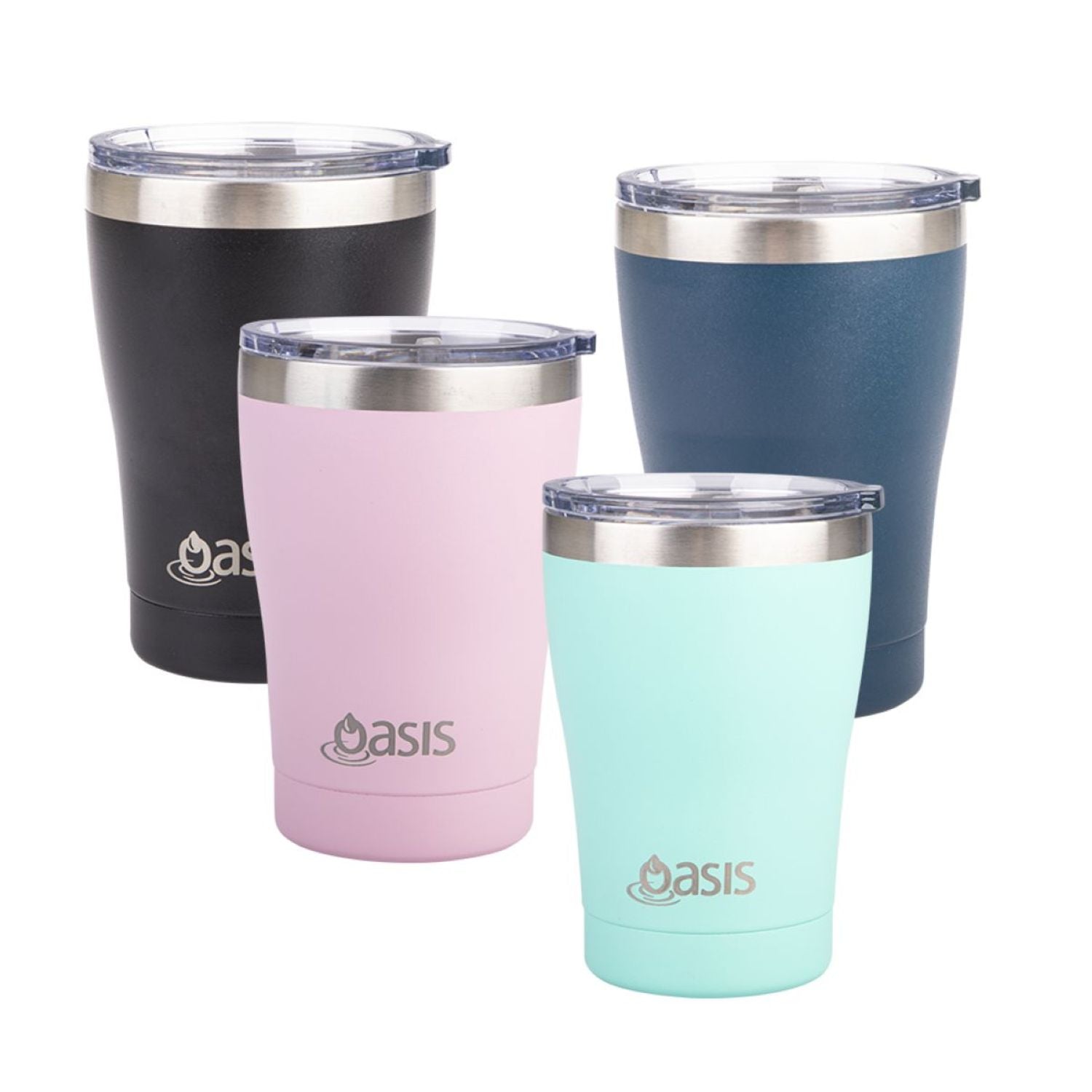 Oasis Stainless Steel Insulated Cup With Lid 350ML - Matte Carnation