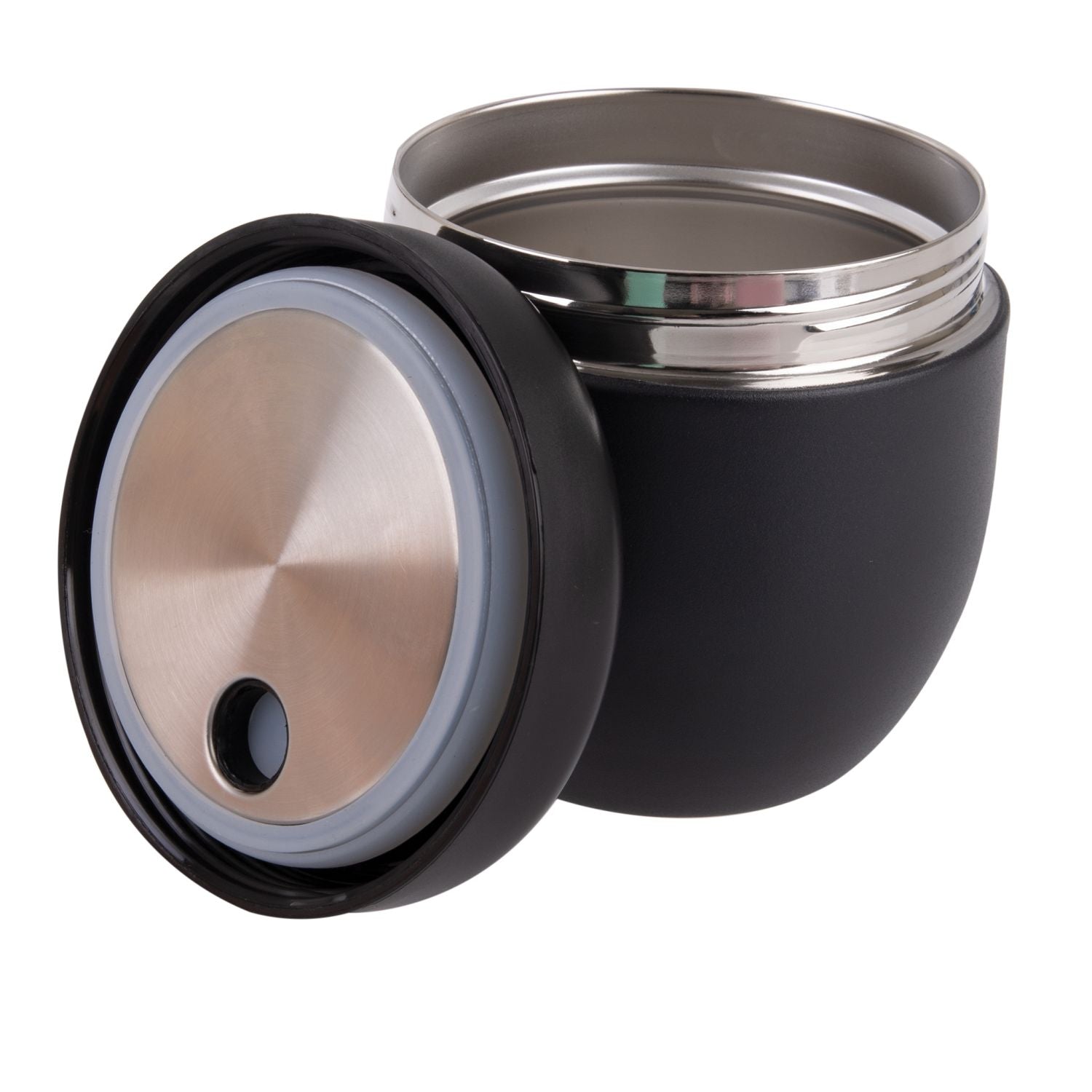 Oasis Stainless Steel Insulated Food Container with Handle 470ML - Black