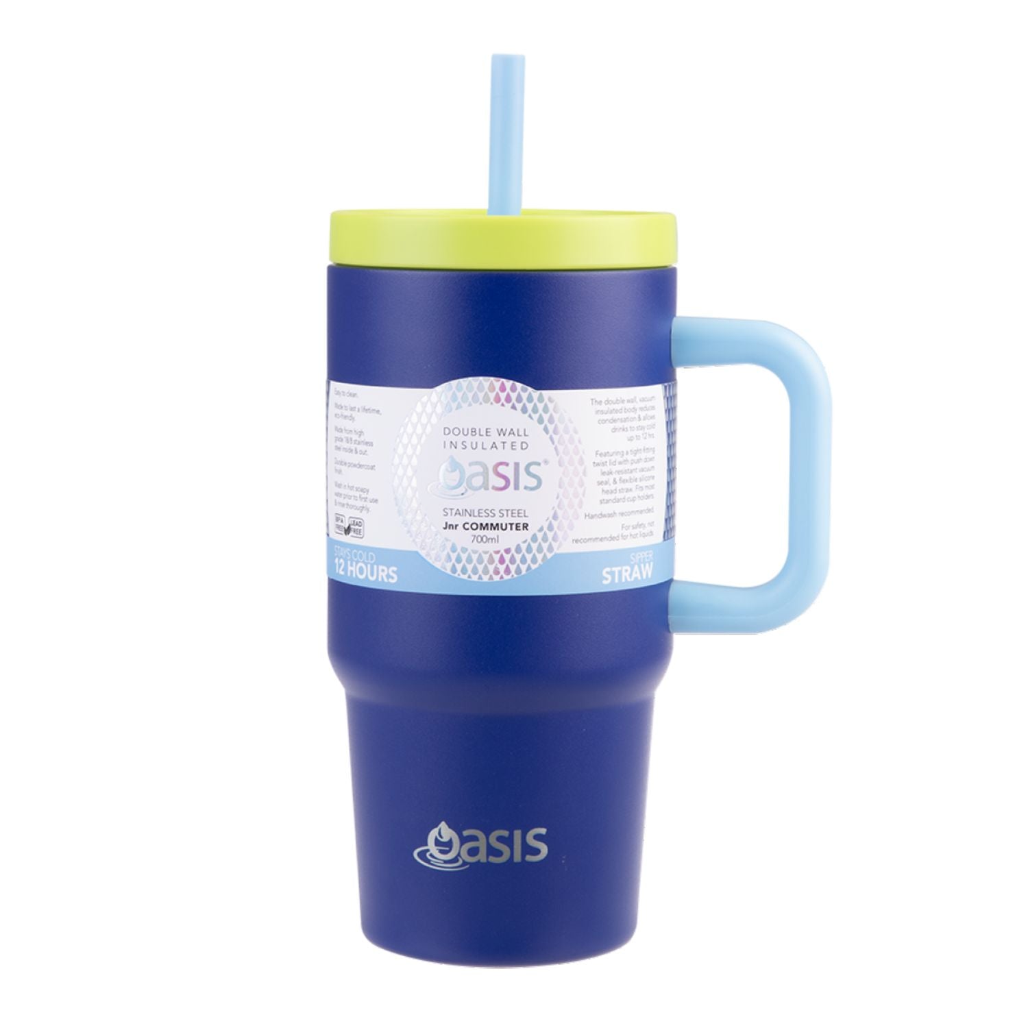 Oasis Stainless Steel Insulated Mini Commuter Travel Tumbler 700ML - Peacock Blue