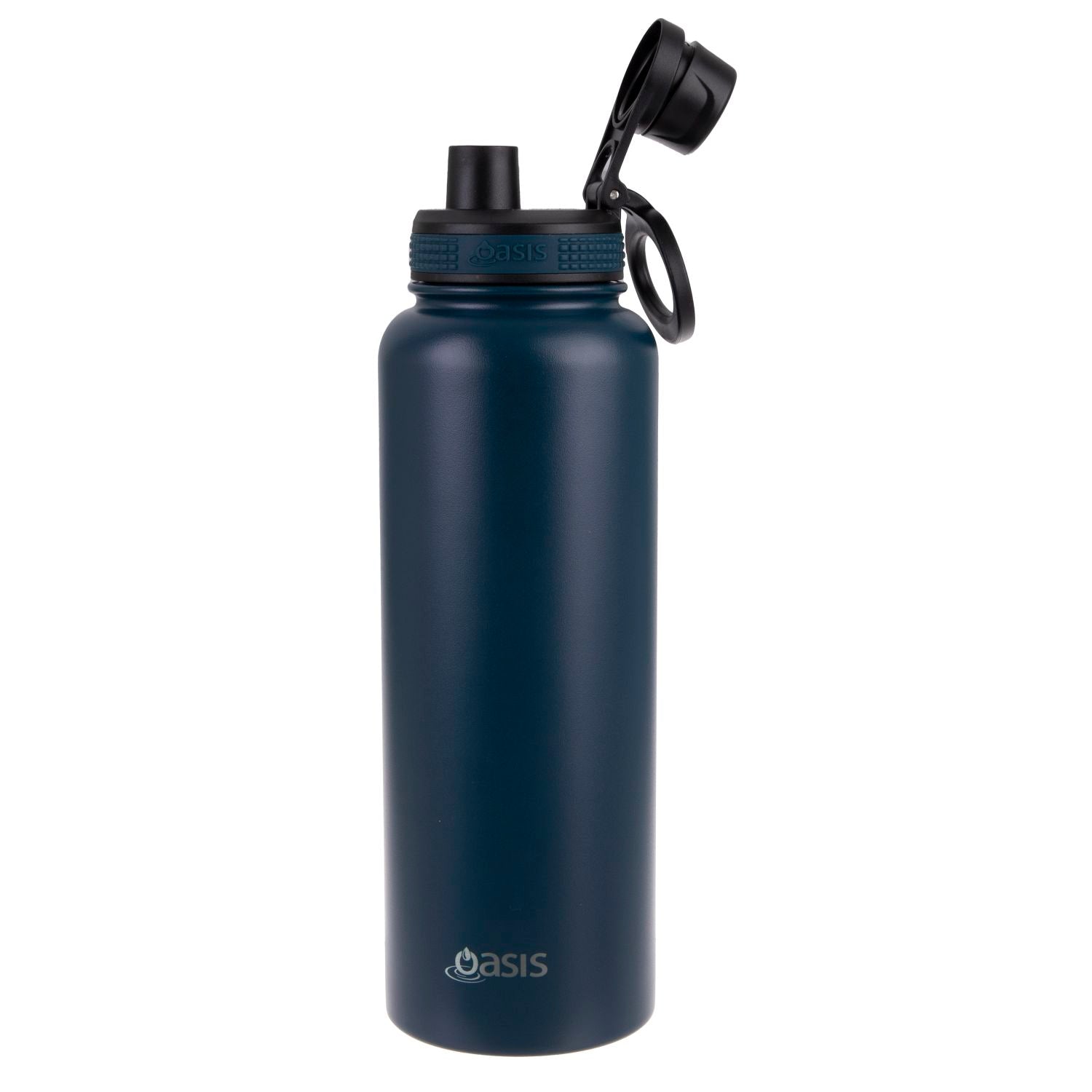 Oasis Stainless Steel Insulated Sports Water Bottle with Screw Cap 1.1L - Navy