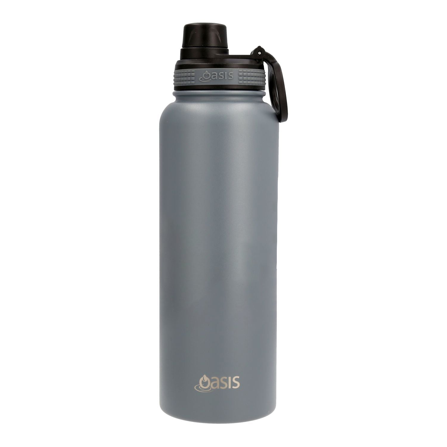 Oasis Stainless Steel Insulated Sports Water Bottle with Screw Cap 1.1L - Steel