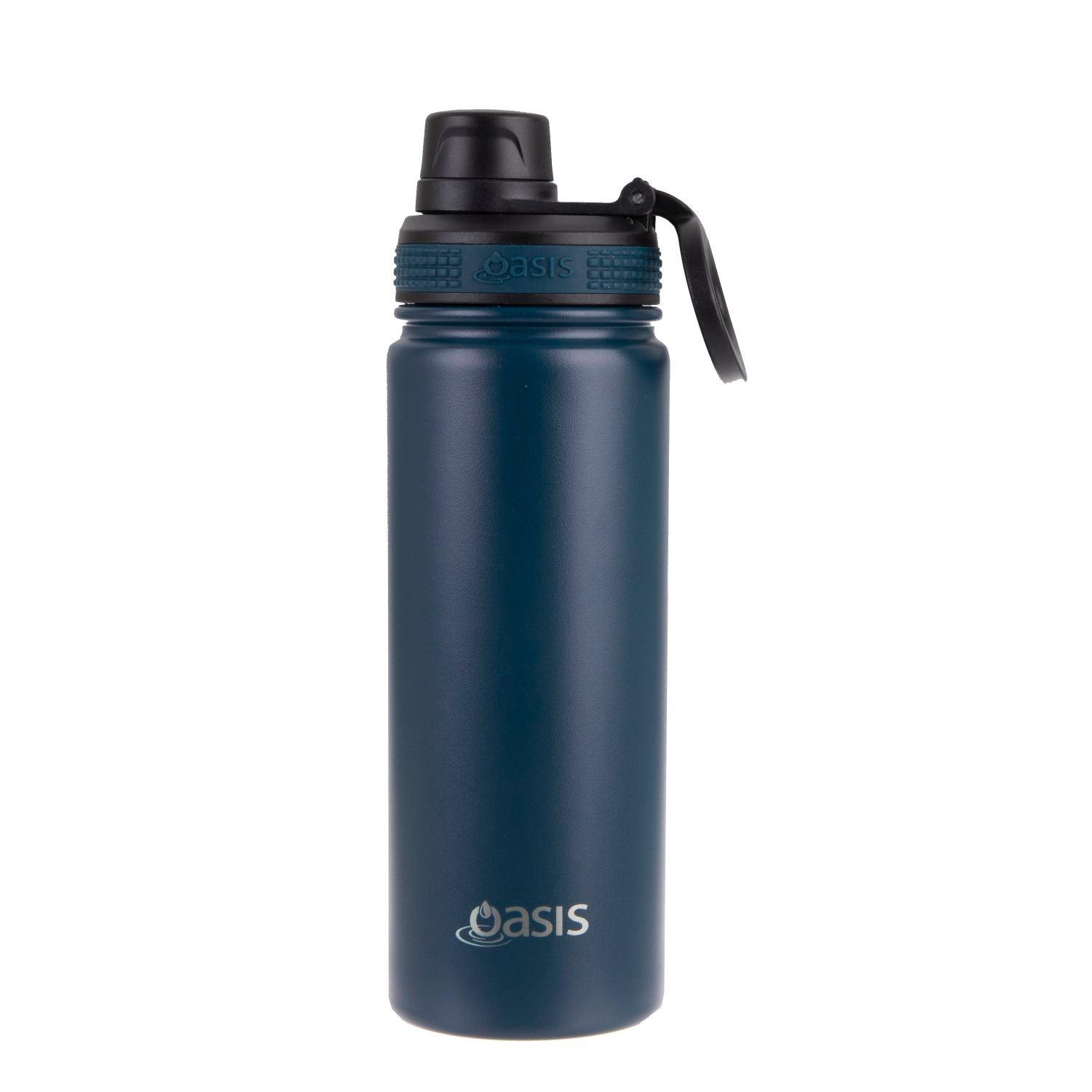 Oasis Stainless Steel Insulated Sports Water Bottle with Screw Cap 550ML - Navy