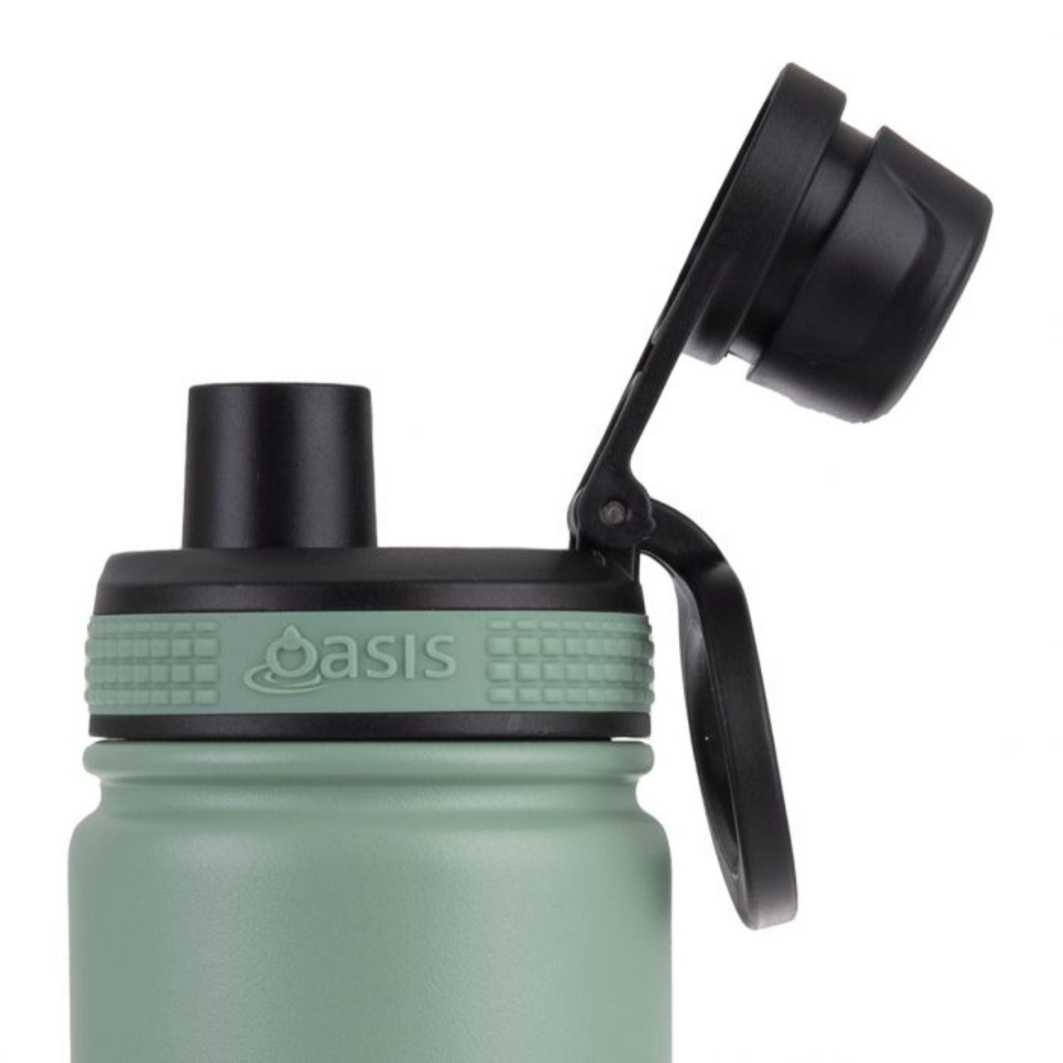 Oasis Stainless Steel Insulated Sports Water Bottle with Screw Cap 550ML - Sage Green