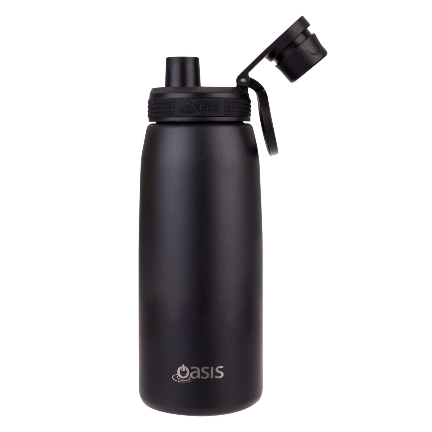 Oasis Stainless Steel Insulated Sports Water Bottle with Screw Cap 780ML - Black