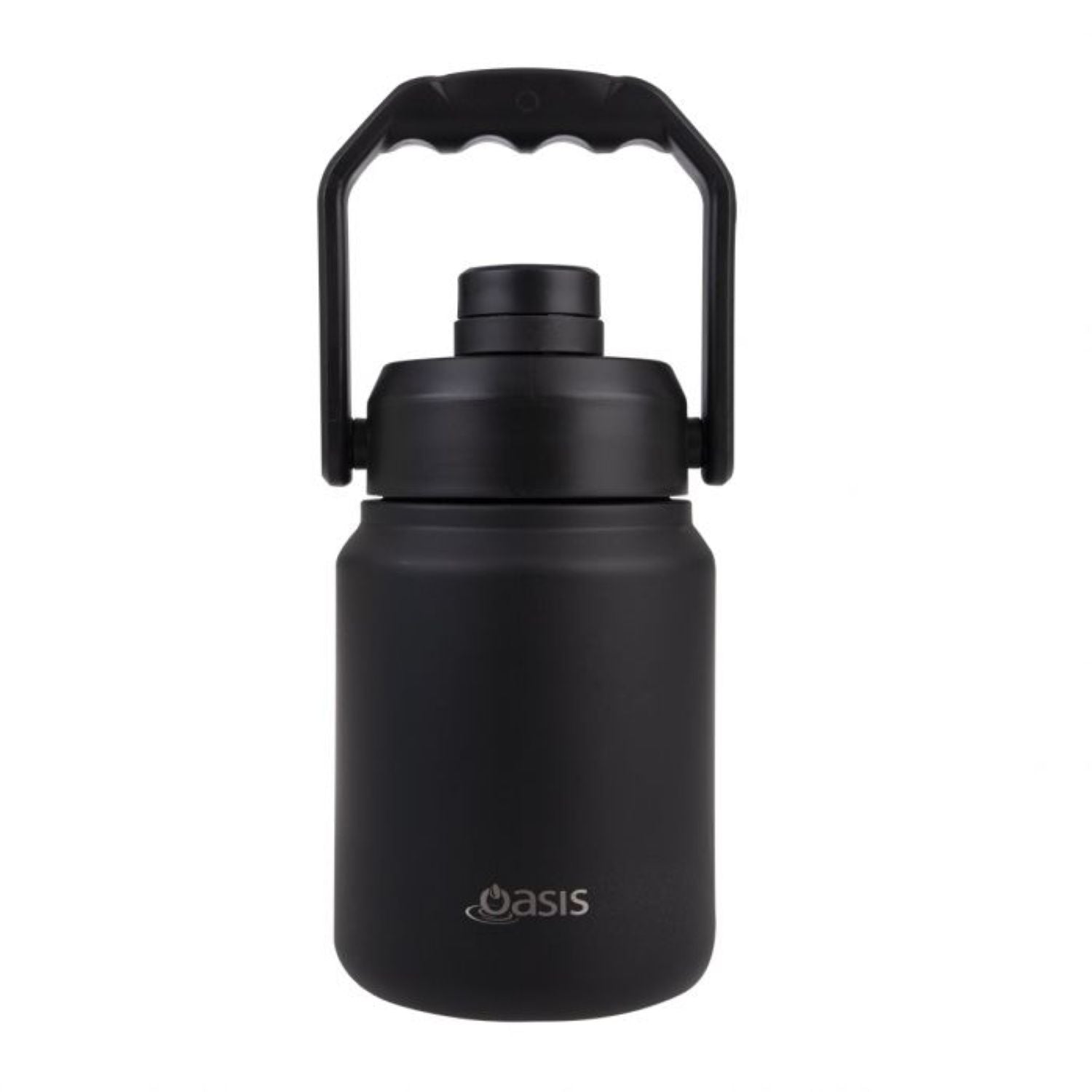 Oasis Stainless Steel Insulated Thermal Mini Jug with Carry Handle 1.2L - Black
