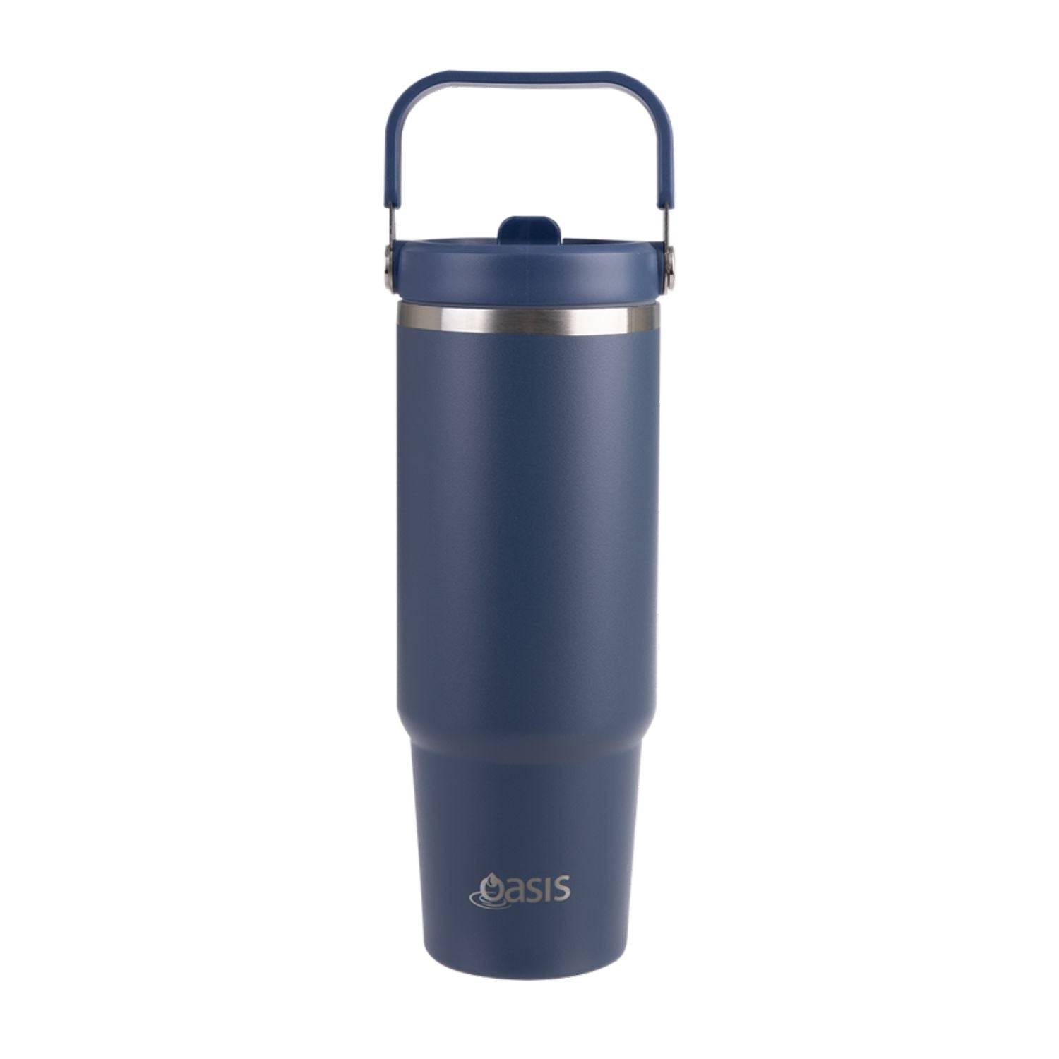 Oasis Stainless Steel Insulated Voyager Carry Tumbler With Sipper Straw 900ML - Indigo