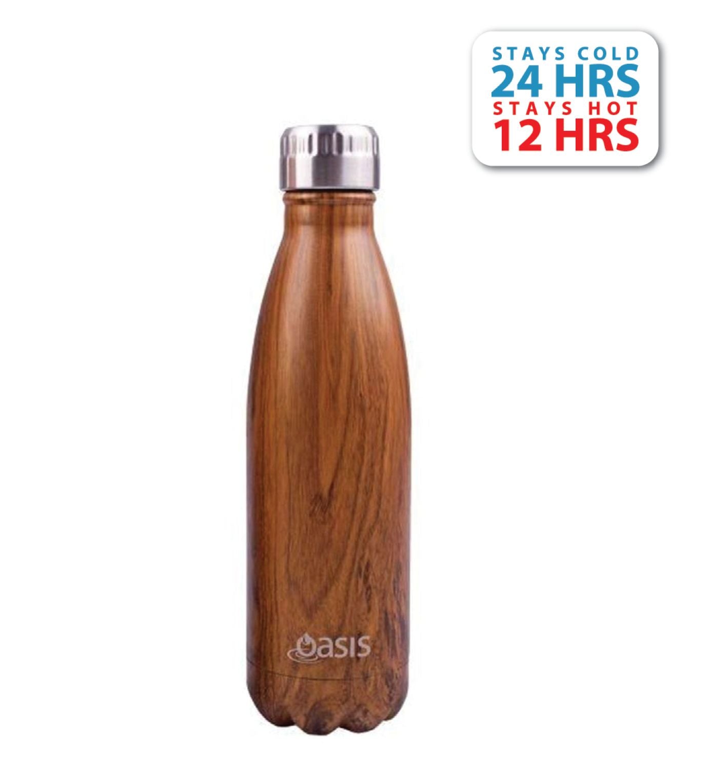 Oasis Stainless Steel Insulated Water Bottle 350ML - Teak