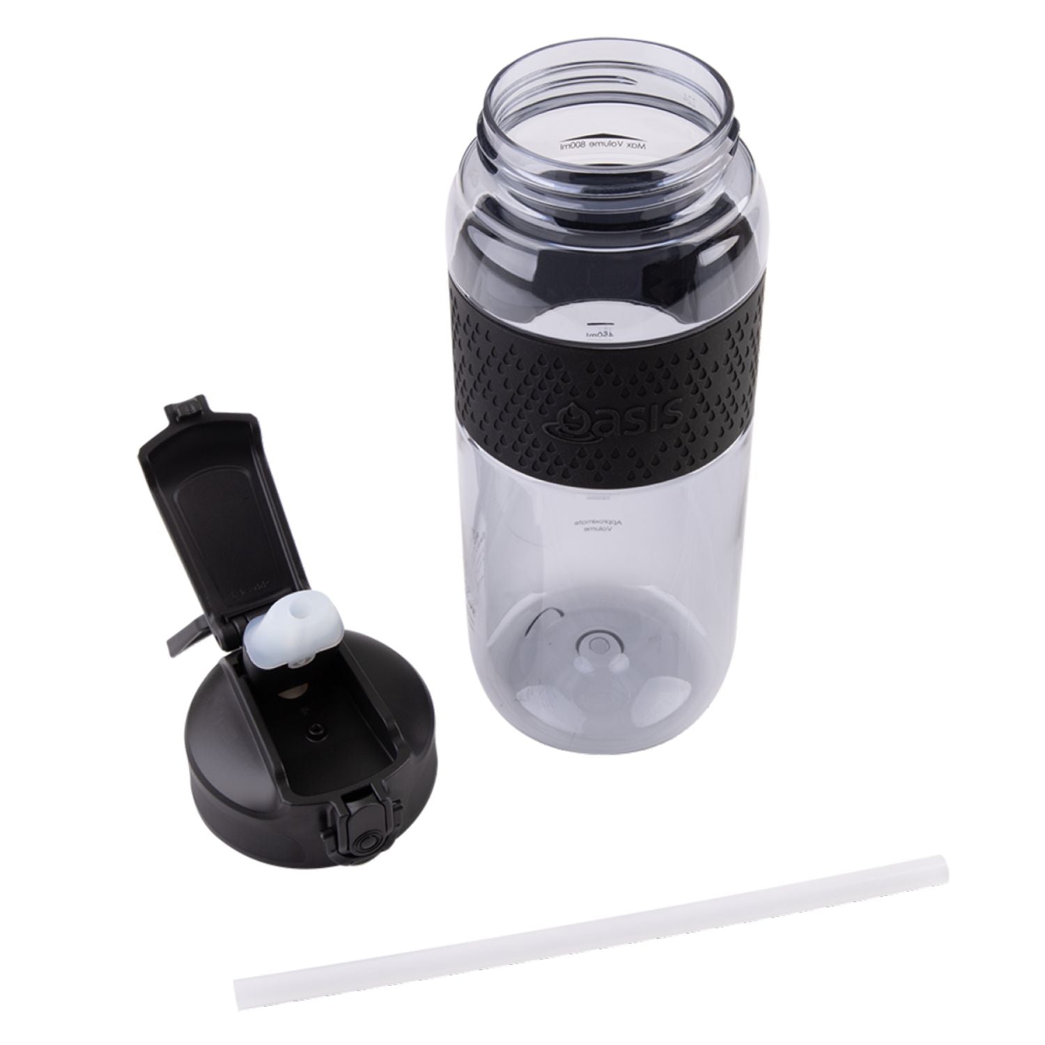 Oasis Tritan Sports Bottle With Sipper Straw 800ML - Carbon Black