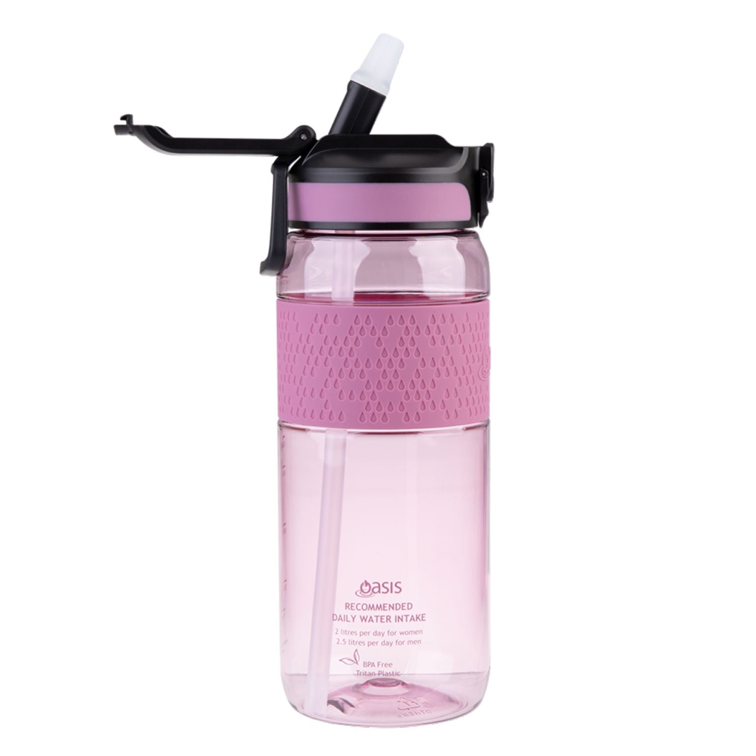 Oasis Tritan Sports Bottle With Sipper Straw 800ML - Pink Berry