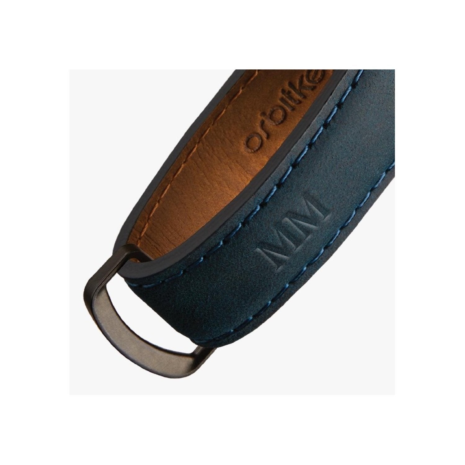 Orbitkey Crazy Horse Leather Key Organiser (Marine Blue/Blue)