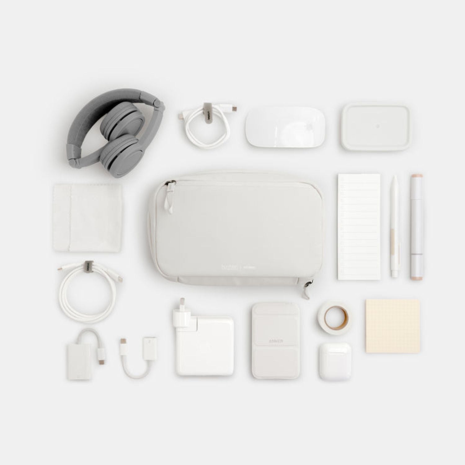 Orbitkey Konmari 2-In-1 Tech Pouch (Stone)