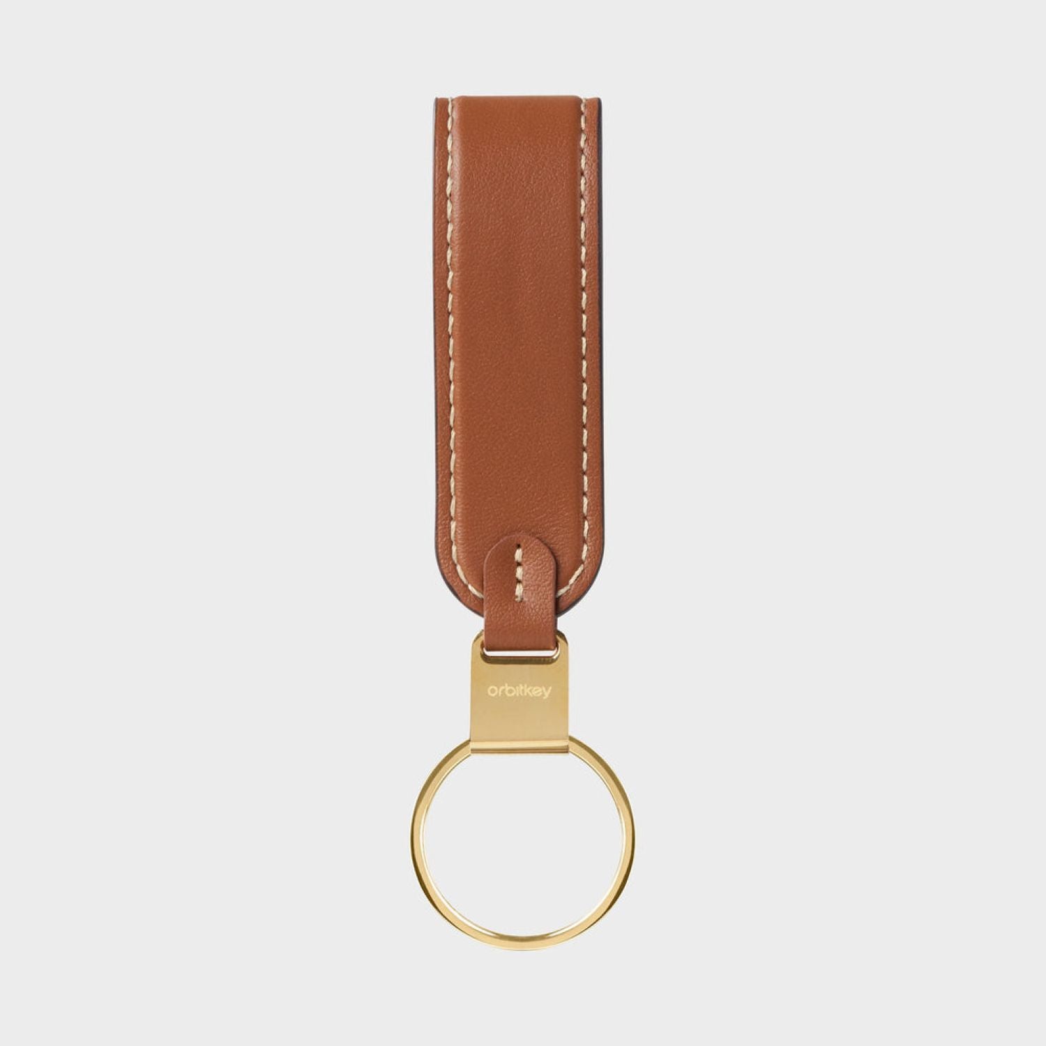 Orbitkey Leather Loop Keychain (Caramel)