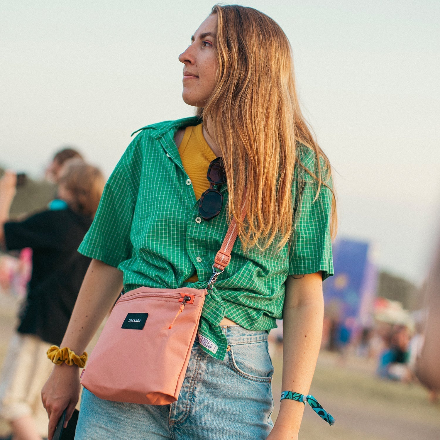 Pacsafe Go Anti-Theft Crossbody Pouch (Stone)