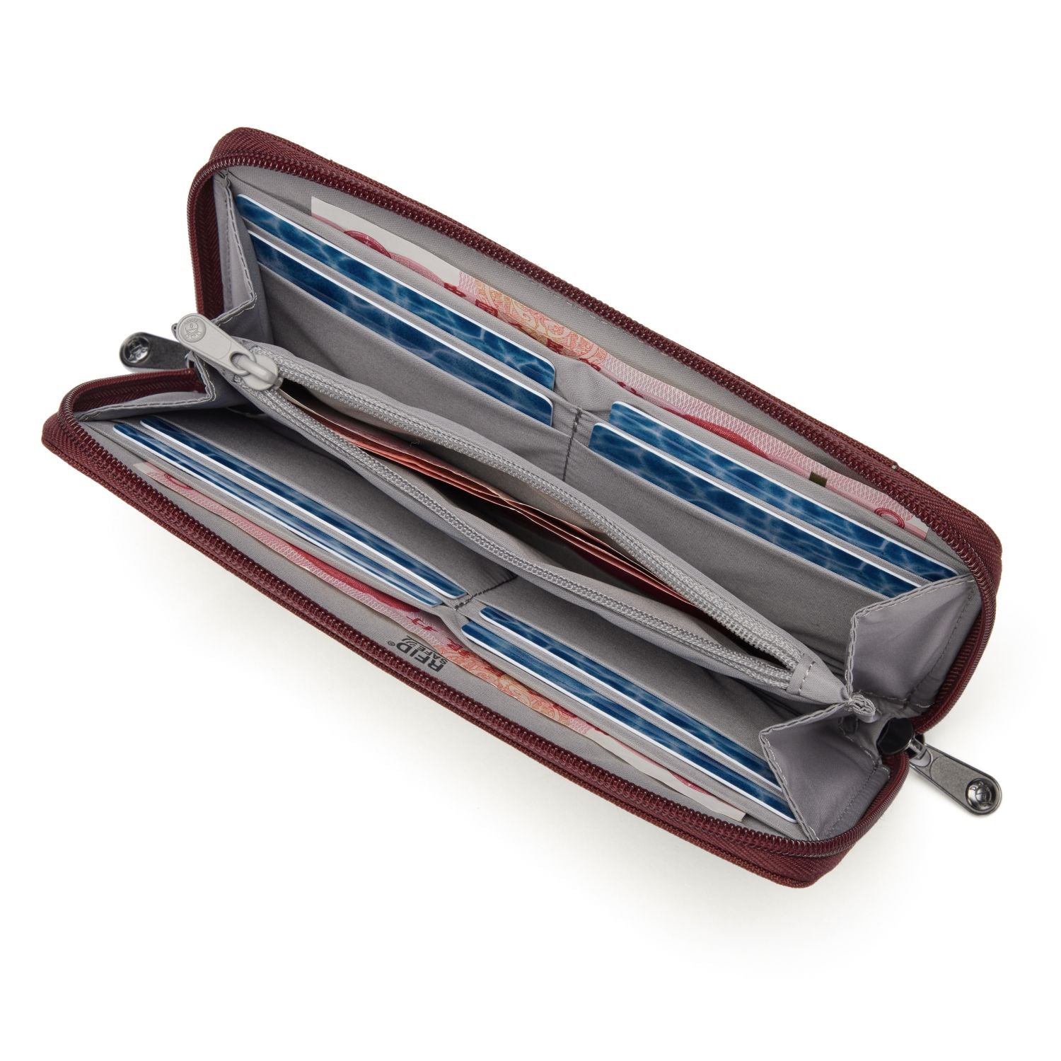 Pacsafe RFIDsafe Continental Wallet - Garnet Red