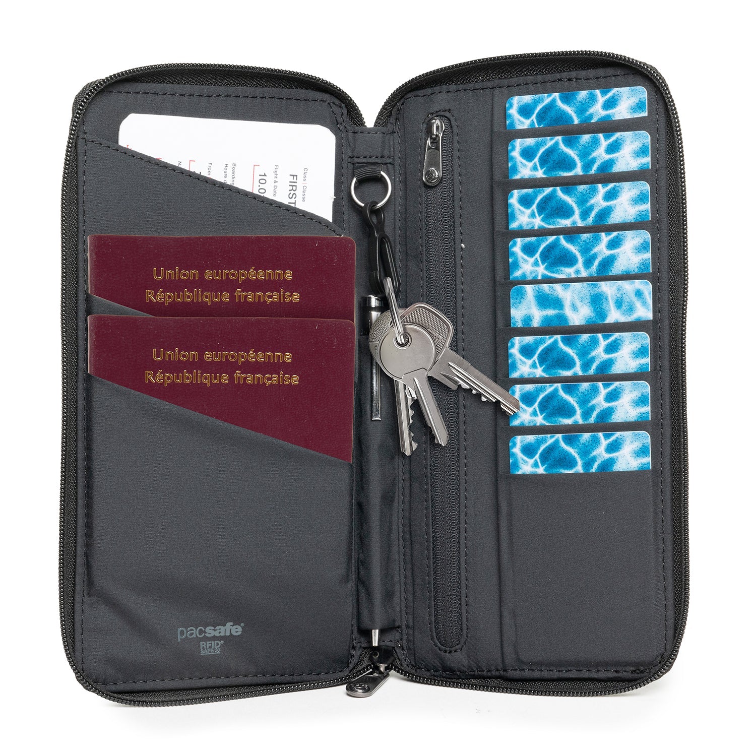 Pacsafe RFIDsafe Travel Wallet - Black