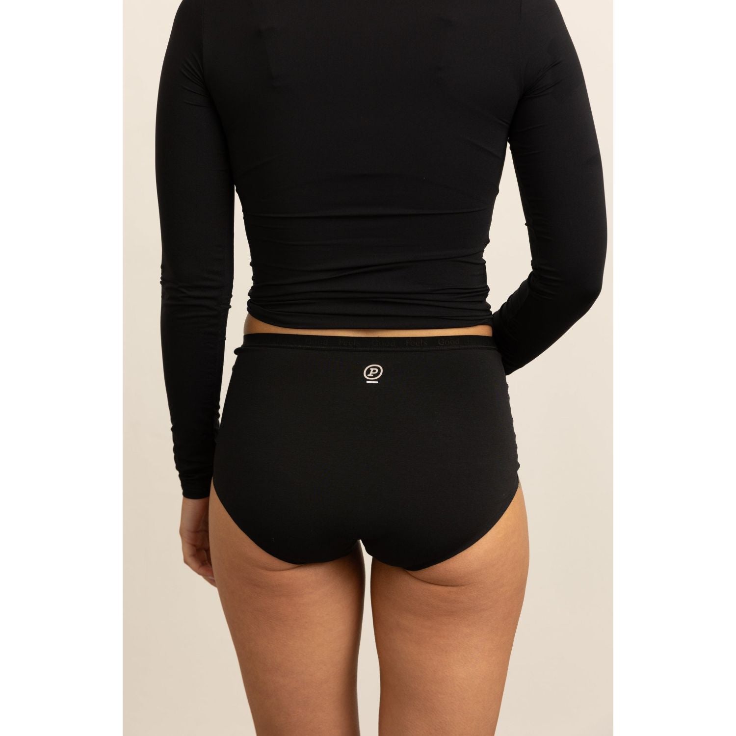 Paire BioTracker Women's High-Waisted Full Brief (Black) - M