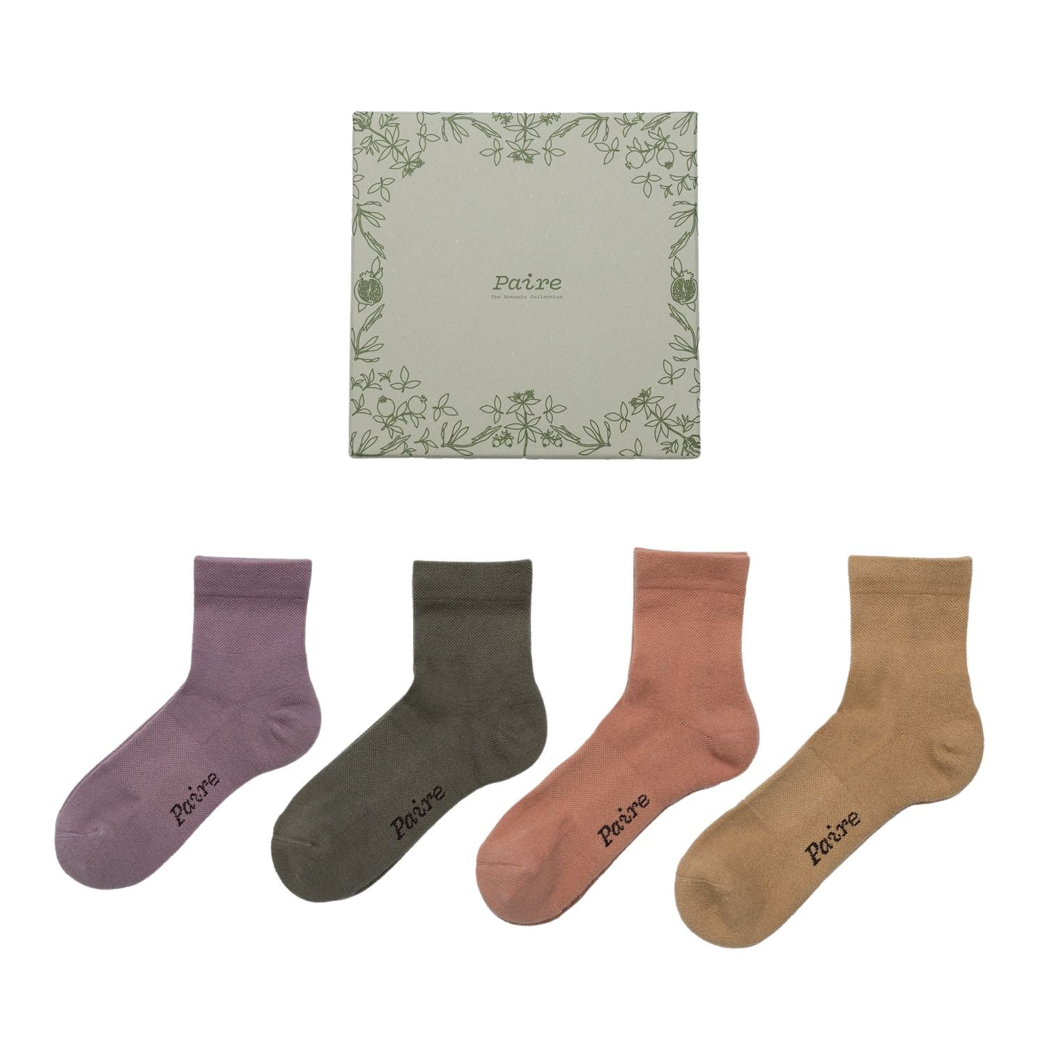 Paire Botanic Collection Merino Wool-Blend Quarter Sock Pack (Multi) - M