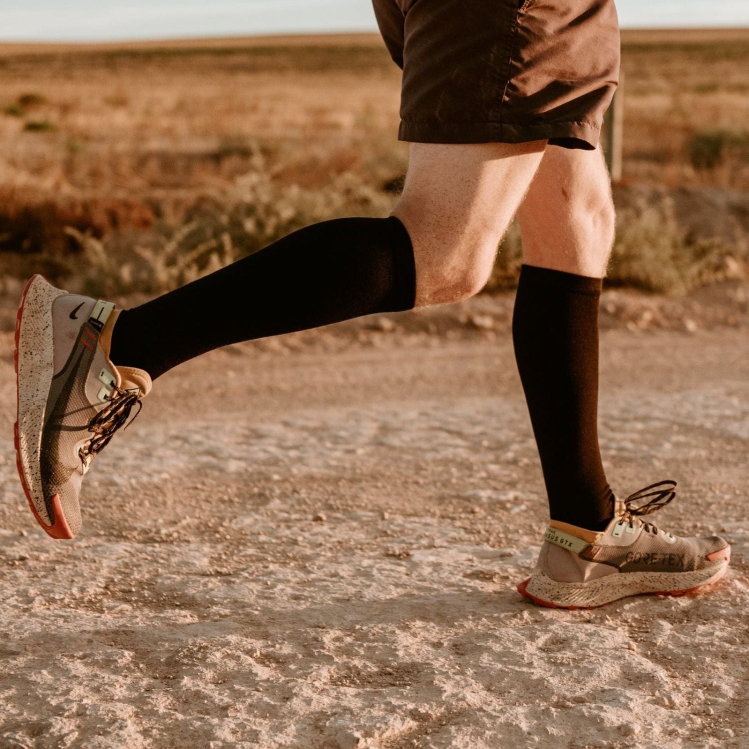 Paire Merino Wool-Blend Compression Sock (Black) - M/L