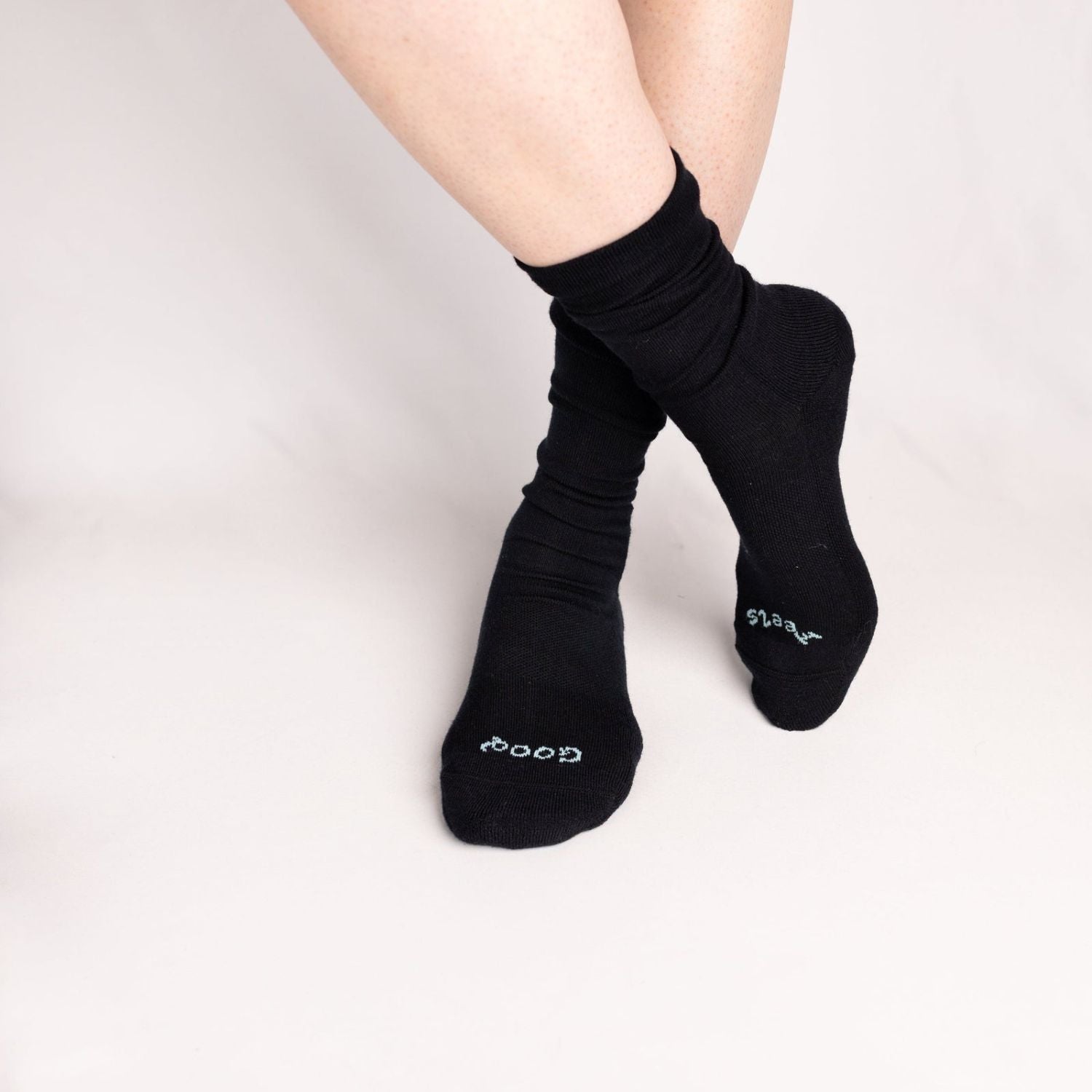 Paire Merino Wool-Blend Loose Top Calf Sock (Black) - S