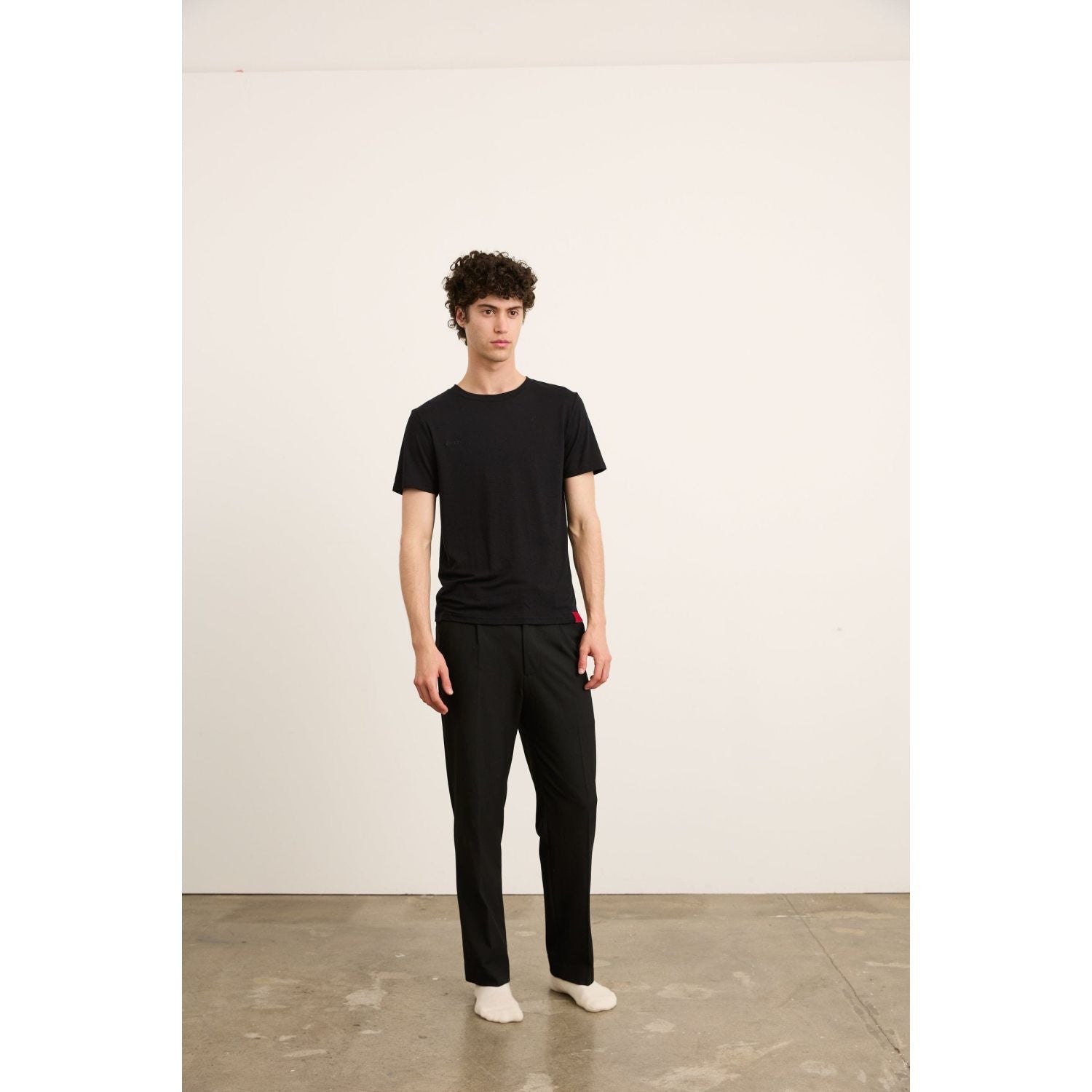 Paire Merino Wool-Blend T-Shirt Unisex (Black) - M