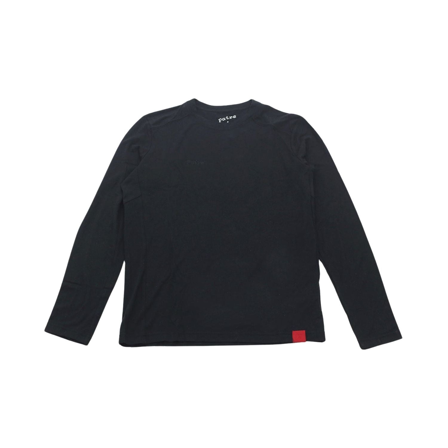 Paire Merino Wool-Blend Unisex Long Sleeve T-Shirt (Black) - L