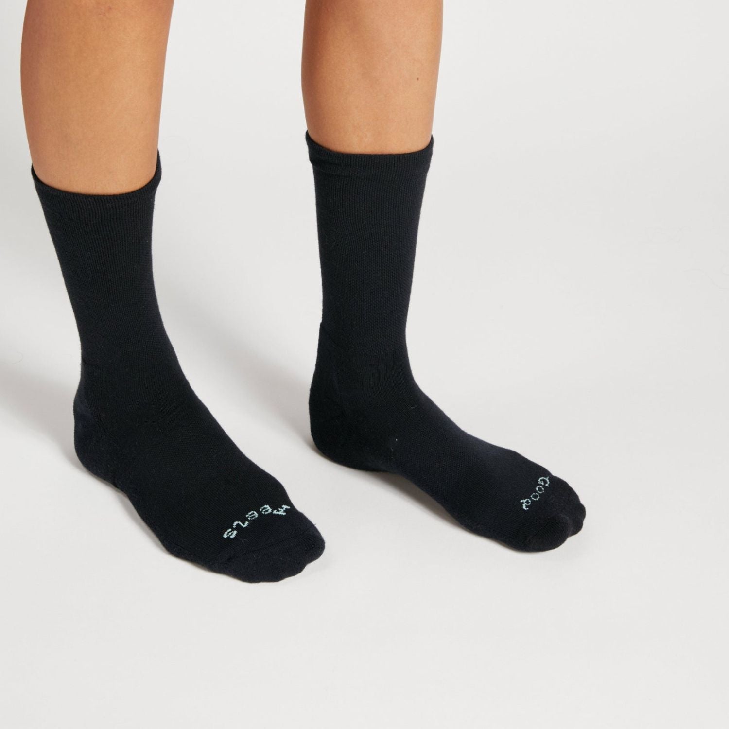 Paire Merino Wool-Blend Calf Sock (Black) - L