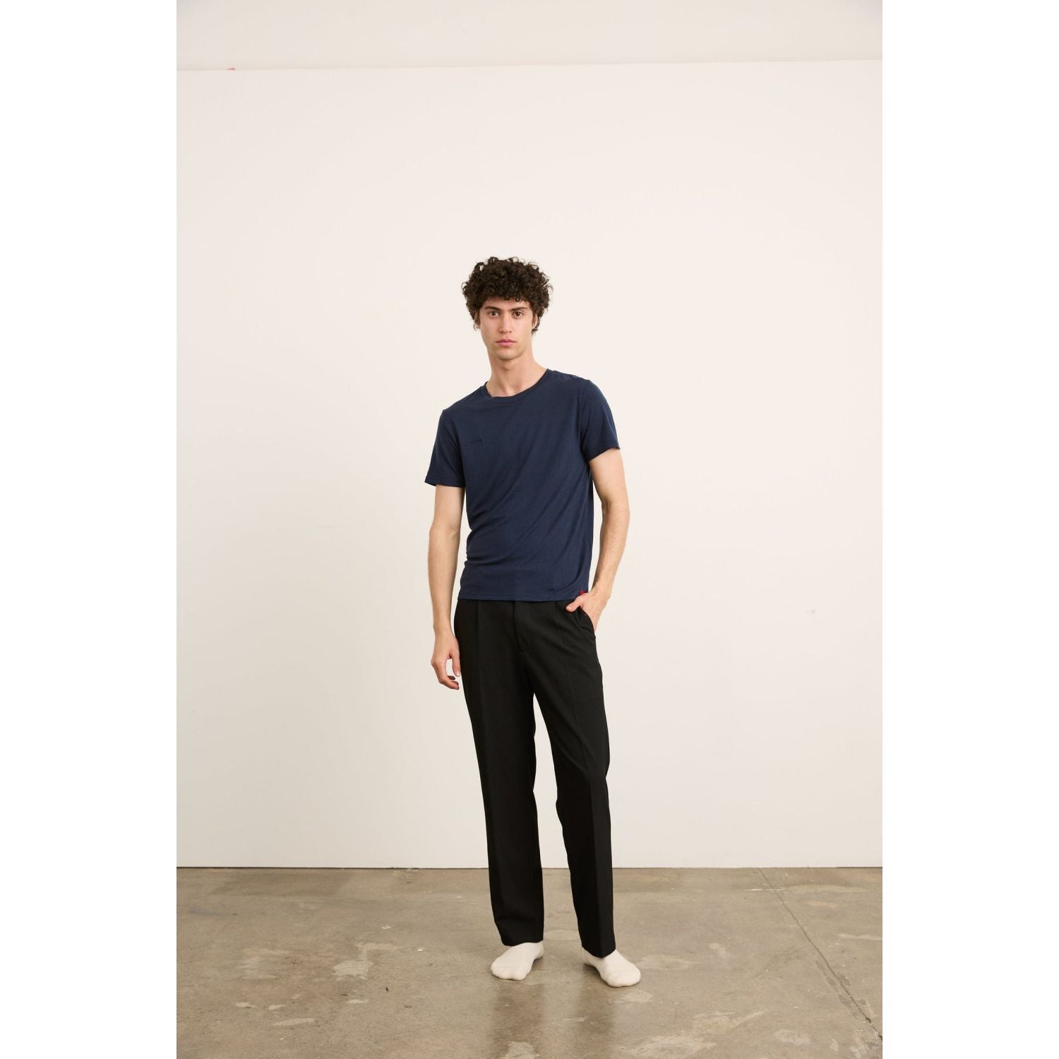 Paire Merino Wool-Blend T-Shirt Unisex (Navy) - M