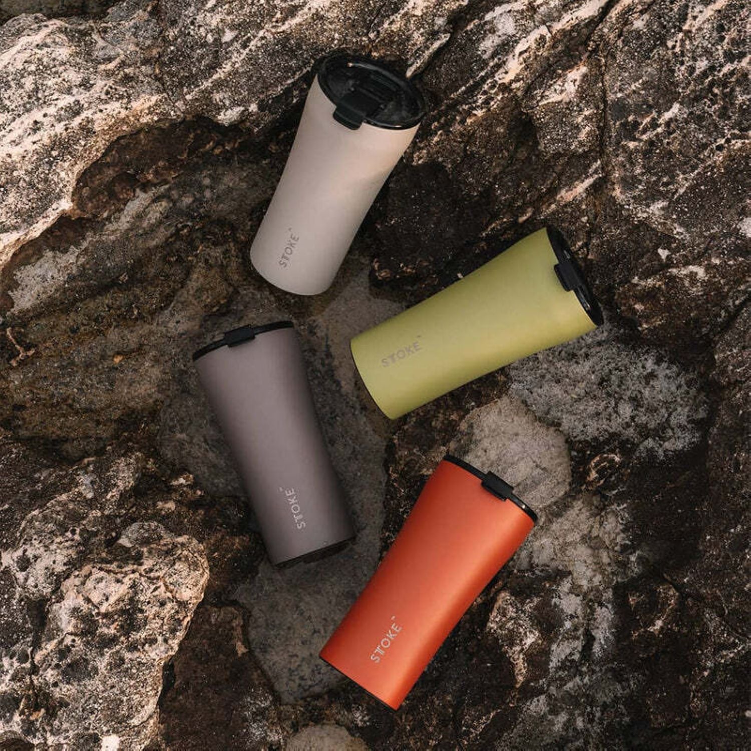 STTOKE Limited Edition Leakproof Ceramic Insulated Cup Powder Coating 12oz - Willow Grey