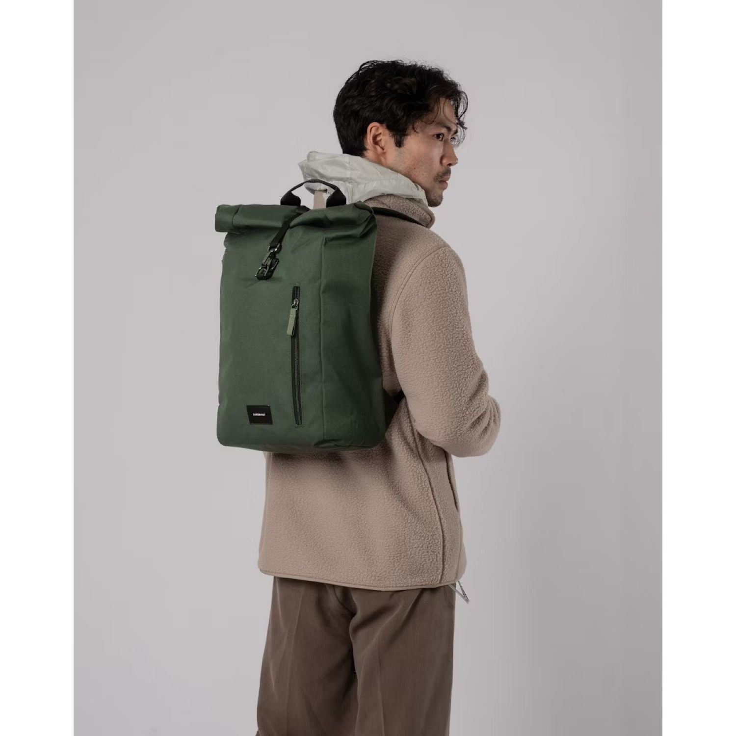 Sandqvist Dante Vegan Backpack - Dawn Green W/ Black Webbing