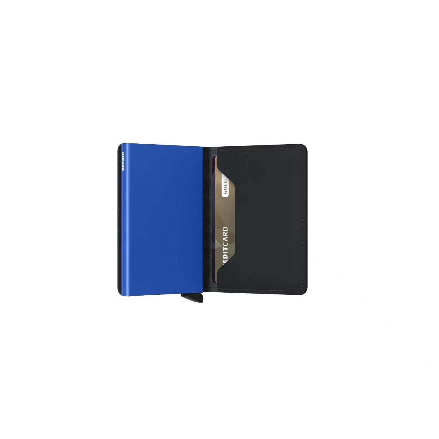 Secrid Slimwallet - Matte Black & Blue