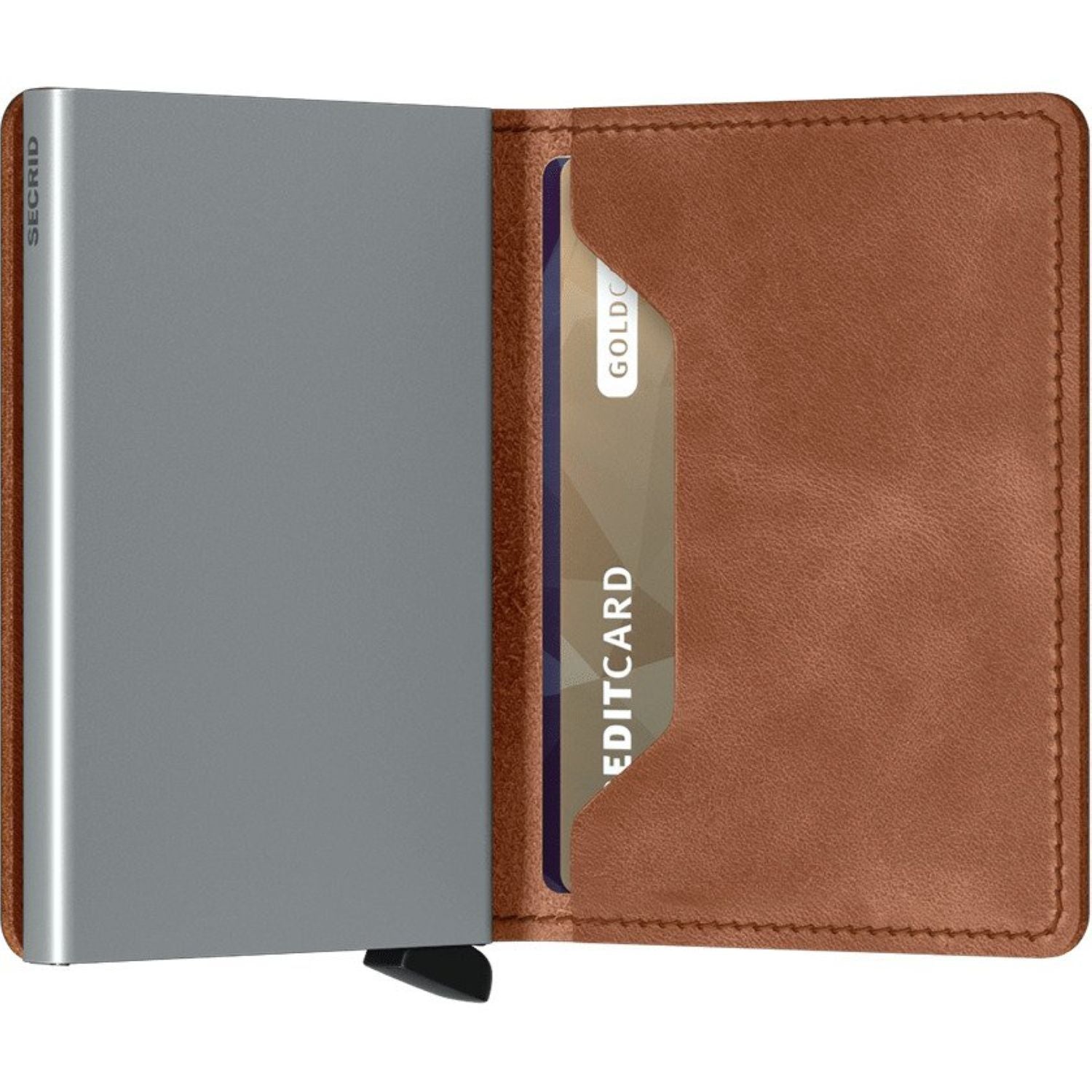Secrid Slimwallet - Vintage Cognac-Silver