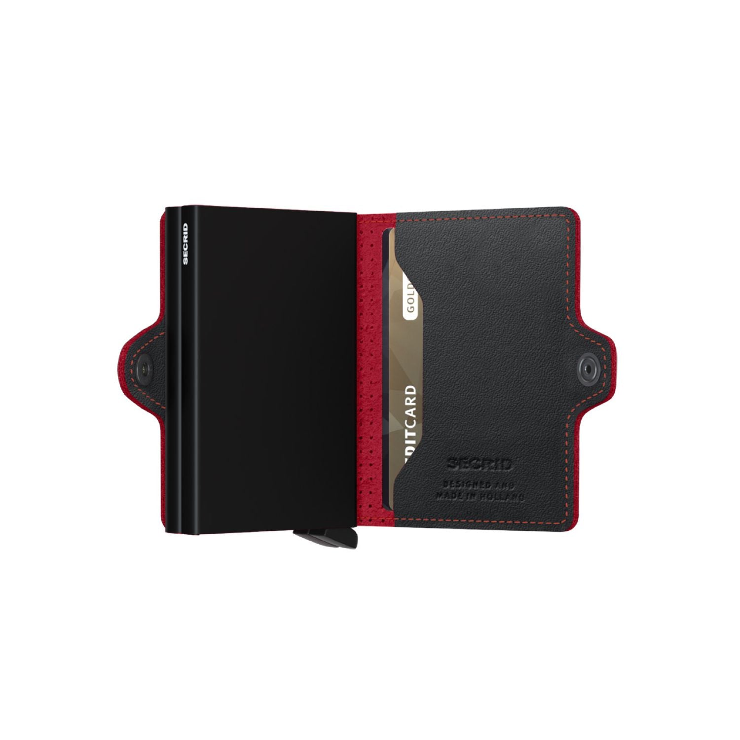 Secrid Twinwallet - Perforated Black-Red