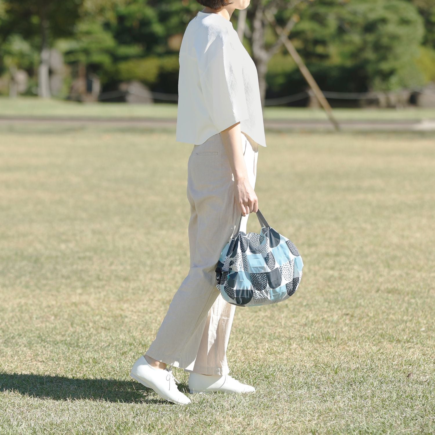 Shupatto X Kauniste Foldable Tote (S) - Sunday Blue