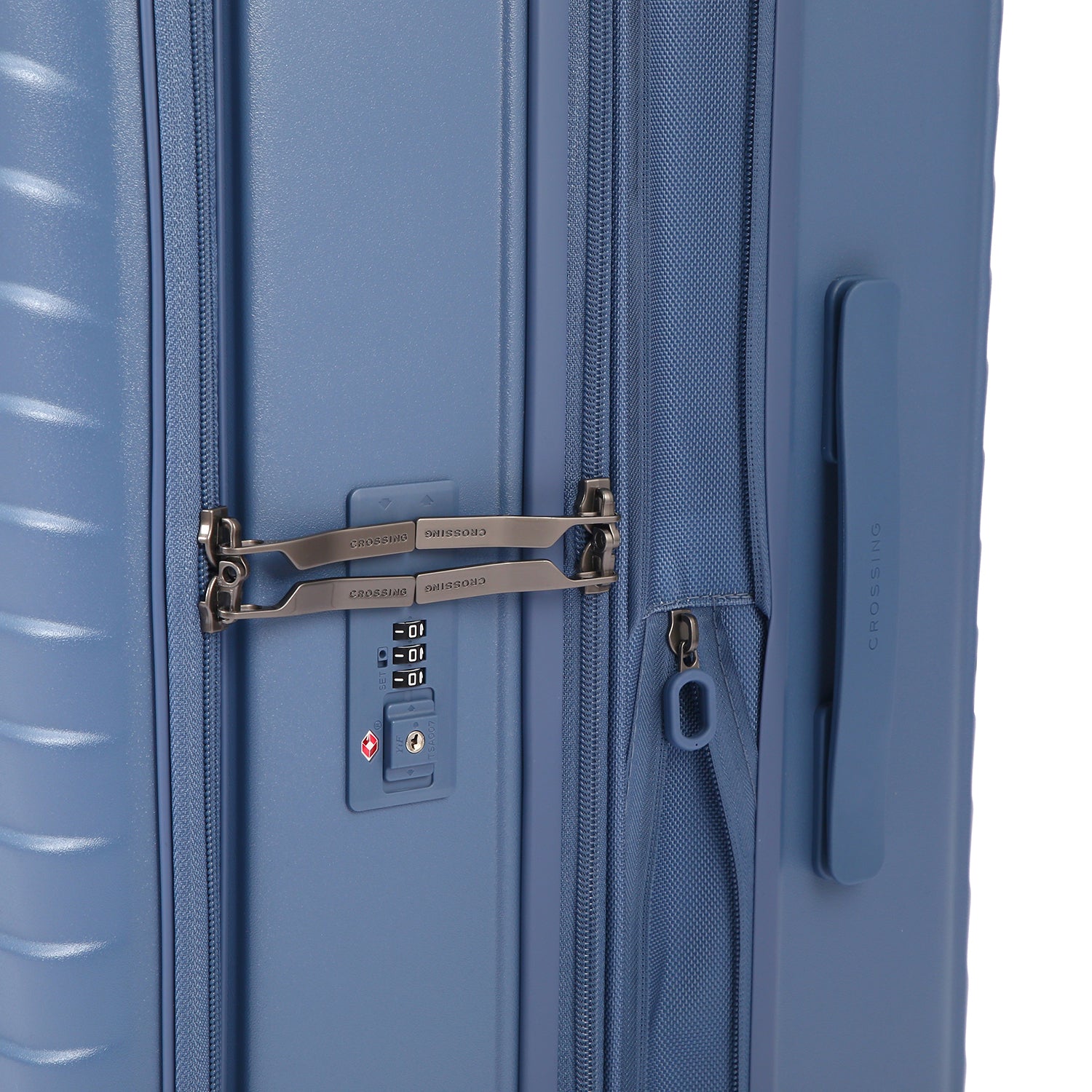 CROSSING INVI 25" Medium Expandable Luggage With Front & Middle Access V3 - Smoke Blue