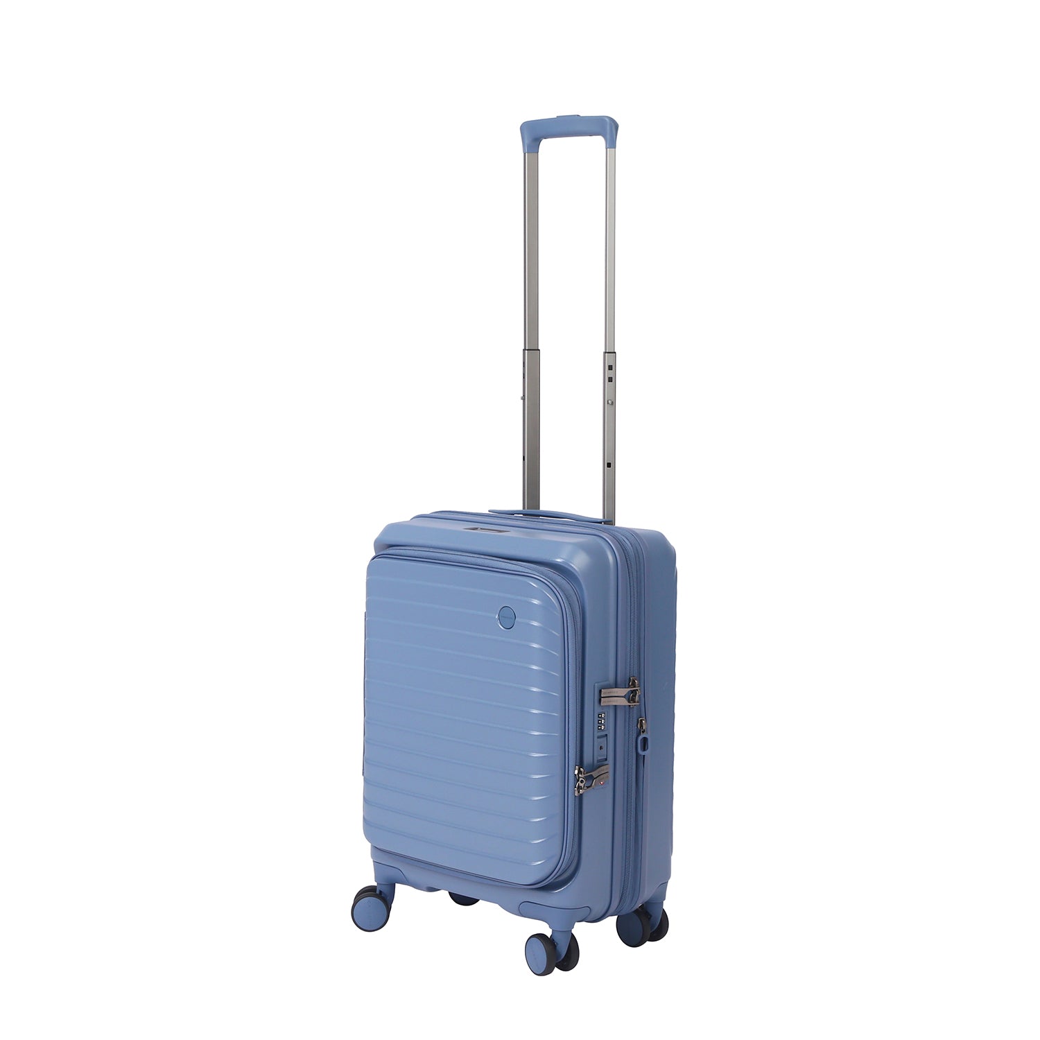CROSSING INVI 20" Carry On Expandable Luggage With Front & Middle Access V3 - Smoke Blue